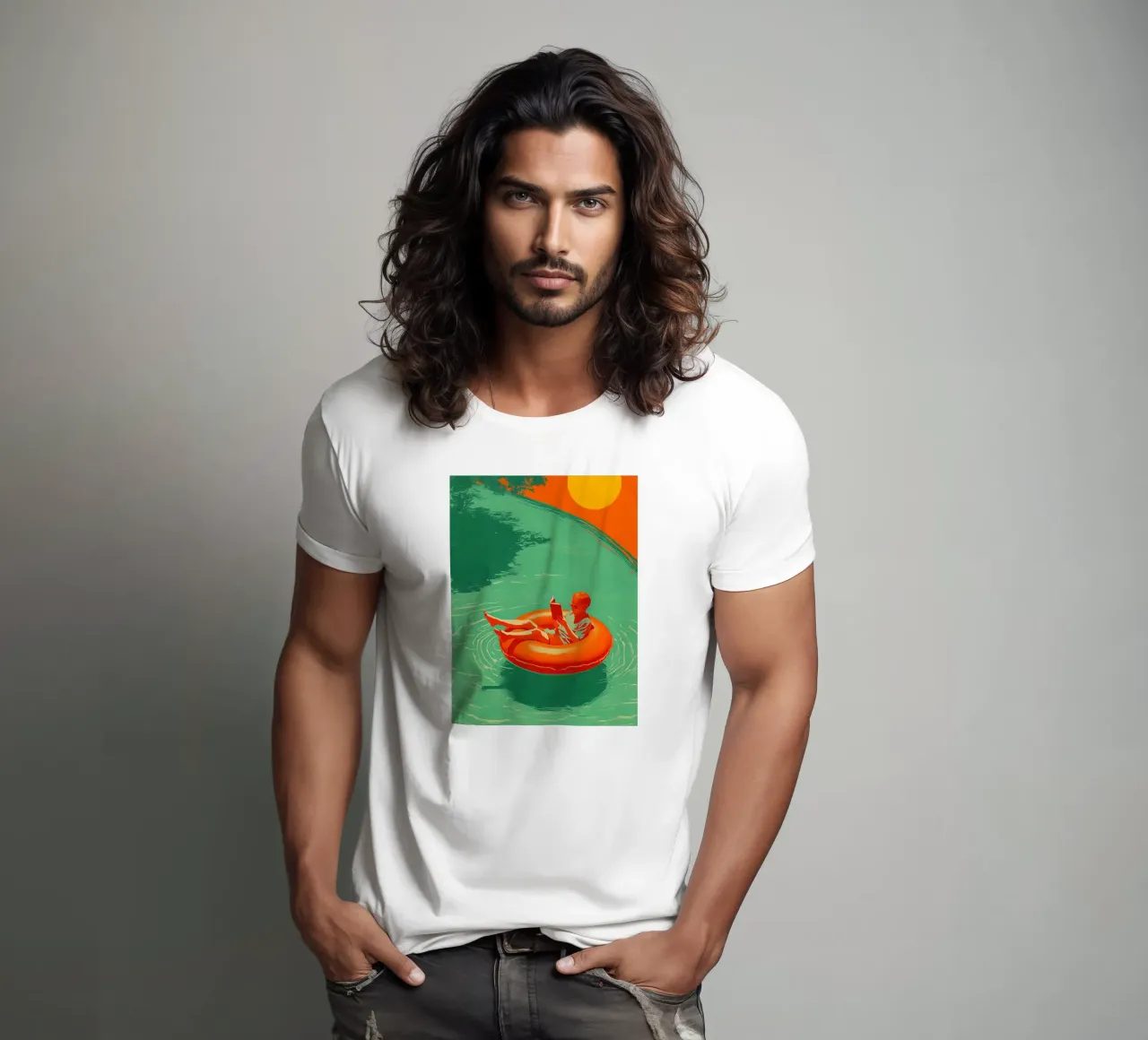 Reading Boy No 03 t-shirt da lazydaypaper