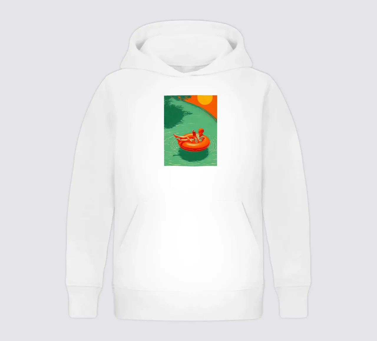 Reading Boy No 03 felpa bambino con cappuccio da lazydaypaper