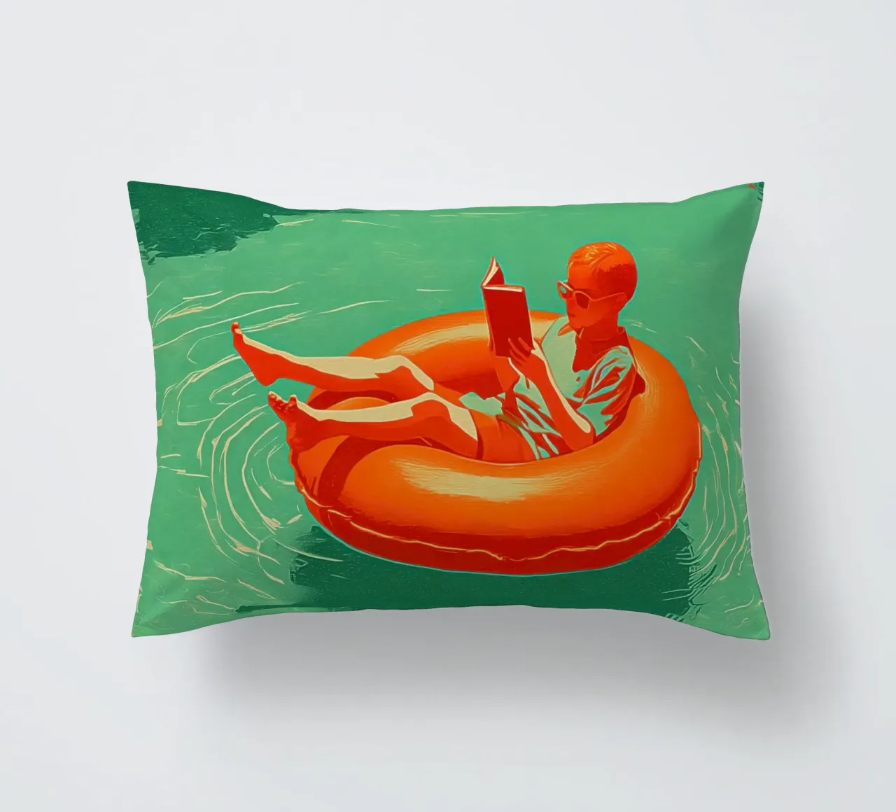 Reading Boy No 03 cuscino da lazydaypaper