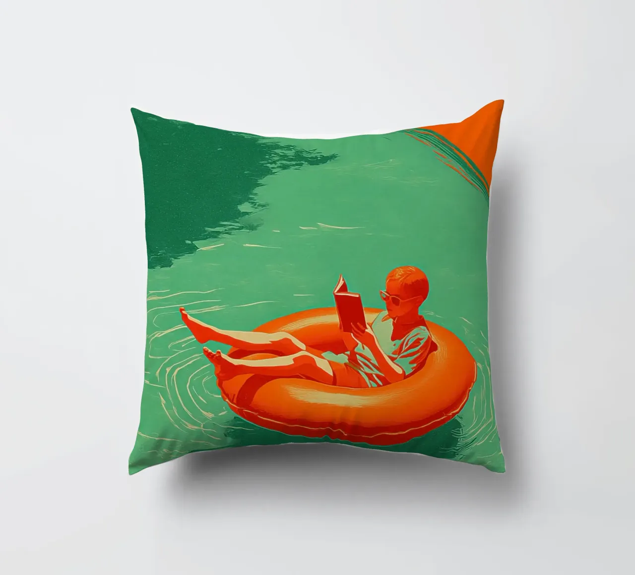 Reading Boy No 03 cuscino da lazydaypaper