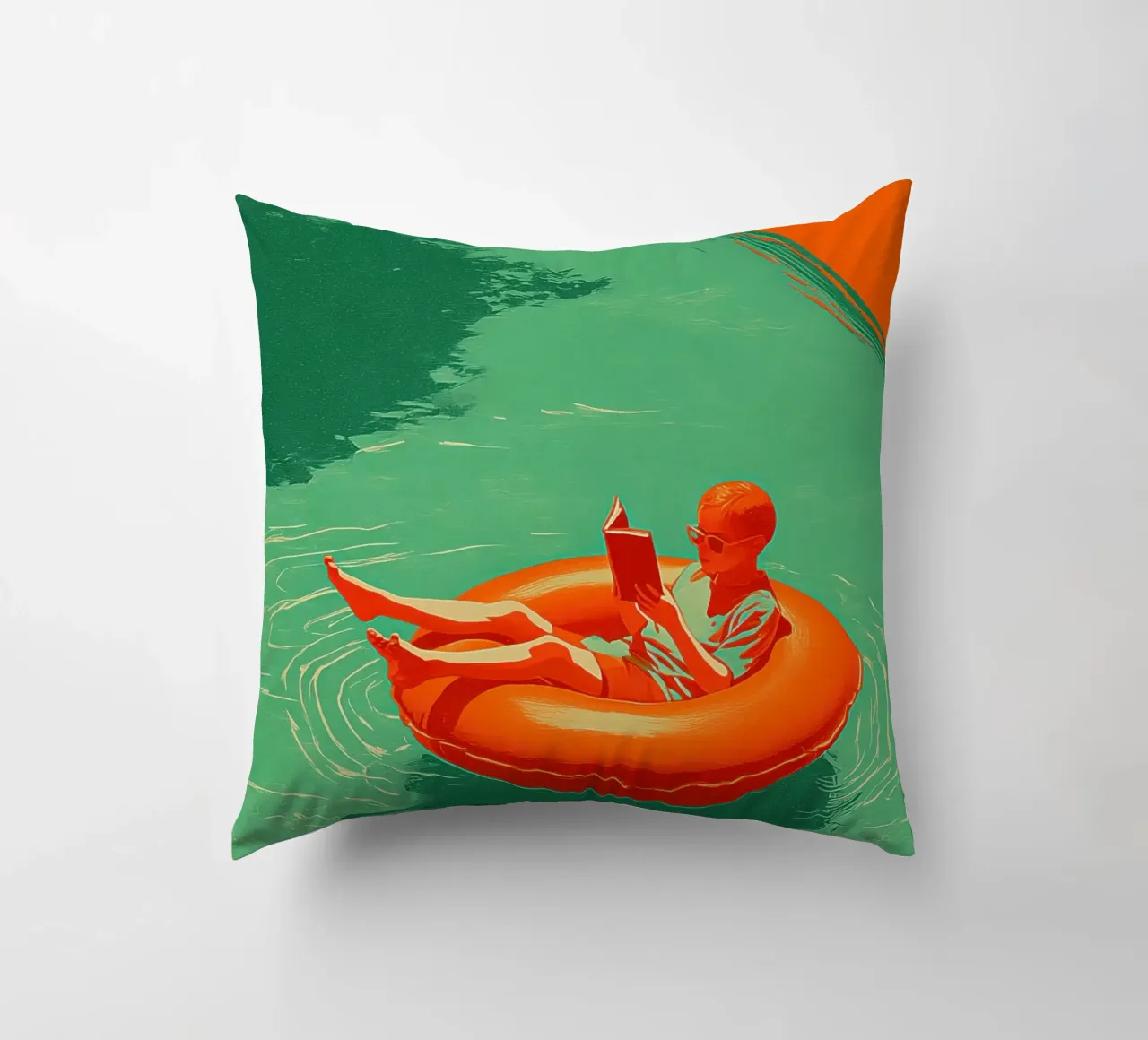 Reading Boy No 03 cuscino da lazydaypaper