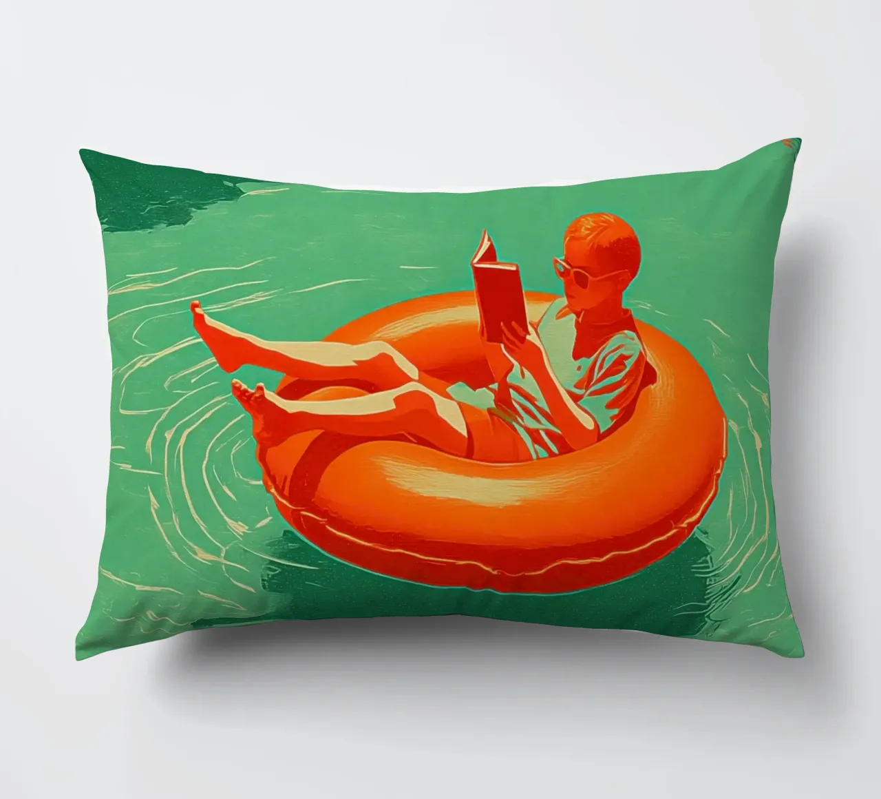 Reading Boy No 03 cuscino da lazydaypaper