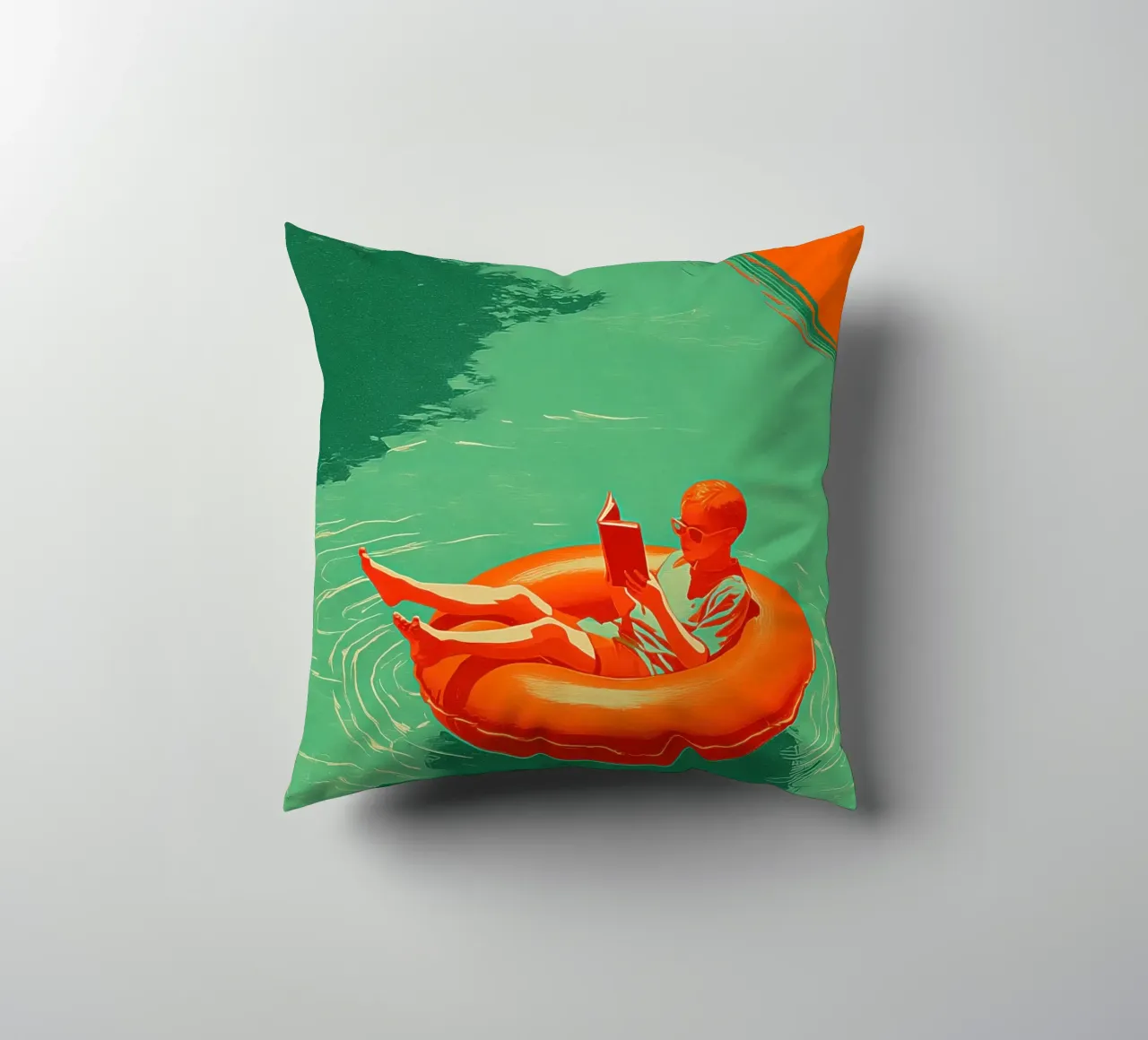 Reading Boy No 03 cuscino da lazydaypaper