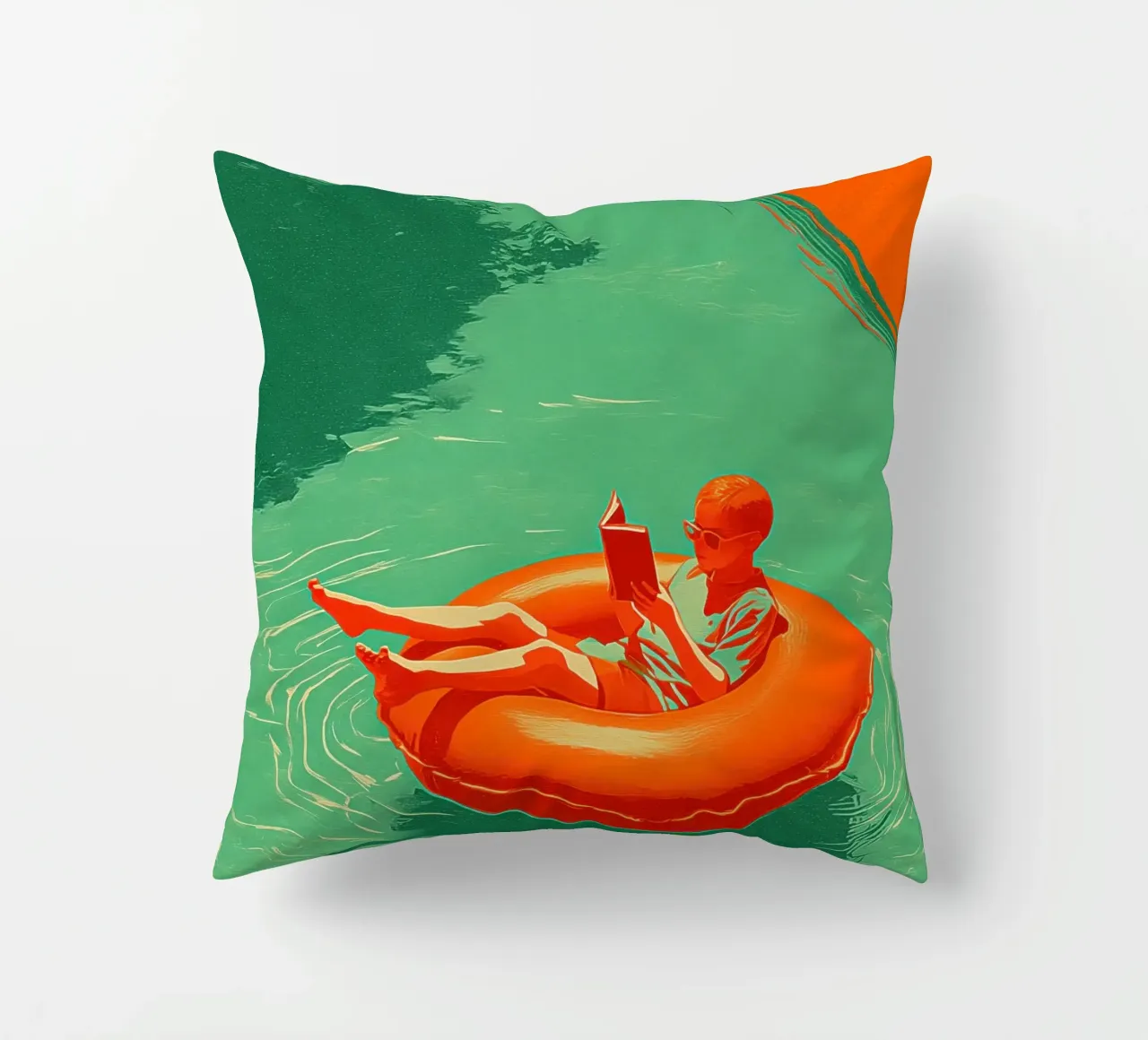 Reading Boy No 03 cuscino da lazydaypaper