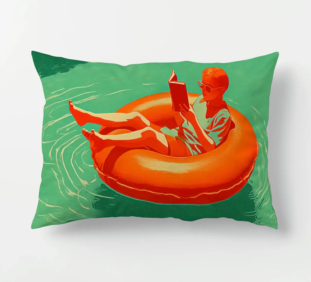 Reading Boy No 03 cuscino da lazydaypaper