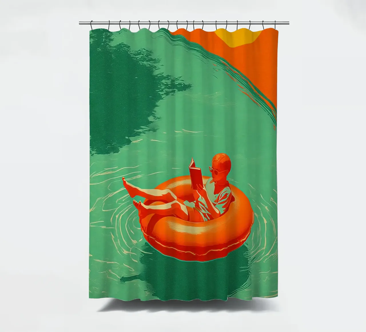 Reading Boy No 03 tenda da doccia da lazydaypaper