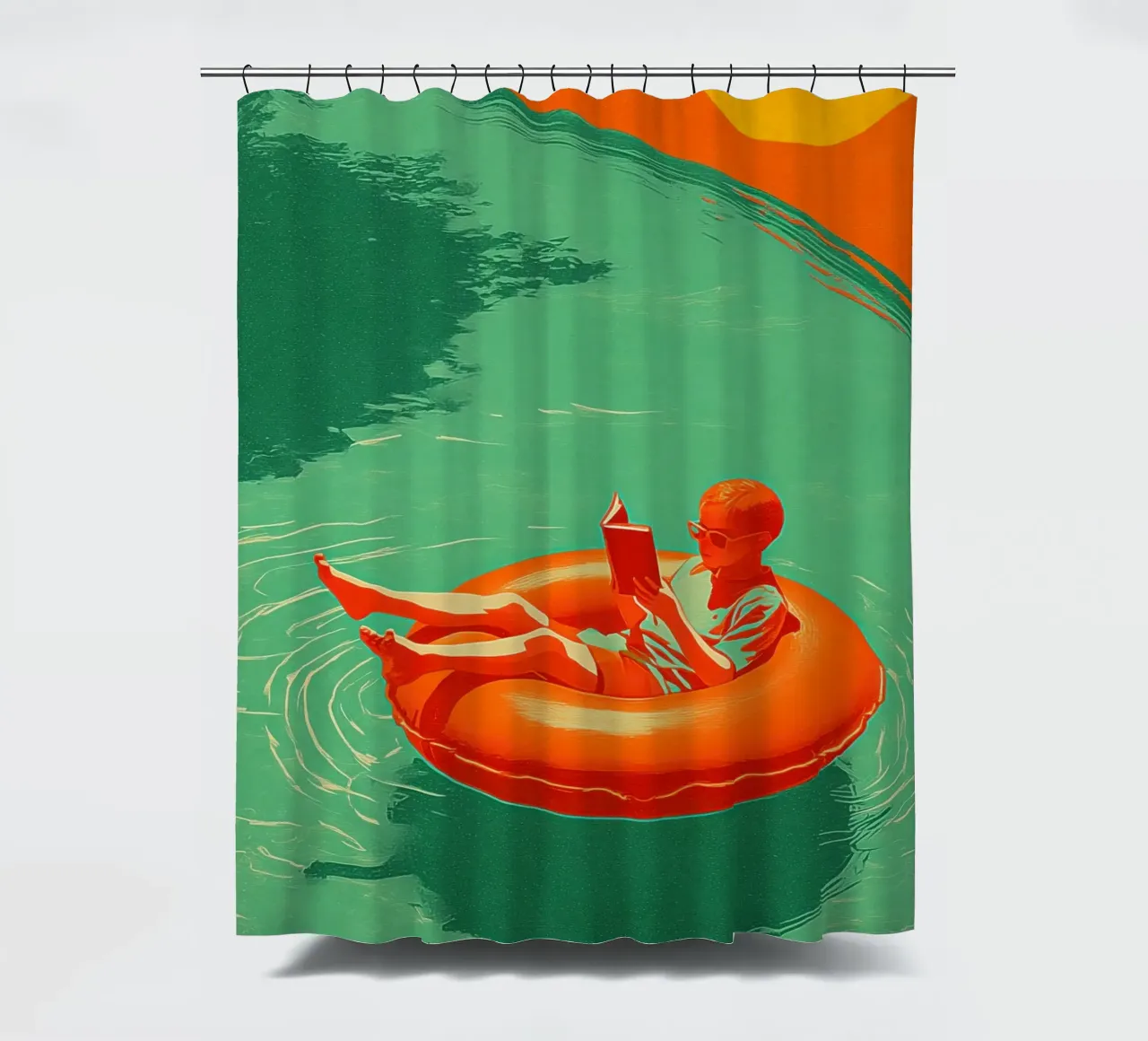 Reading Boy No 03 tenda da doccia da lazydaypaper