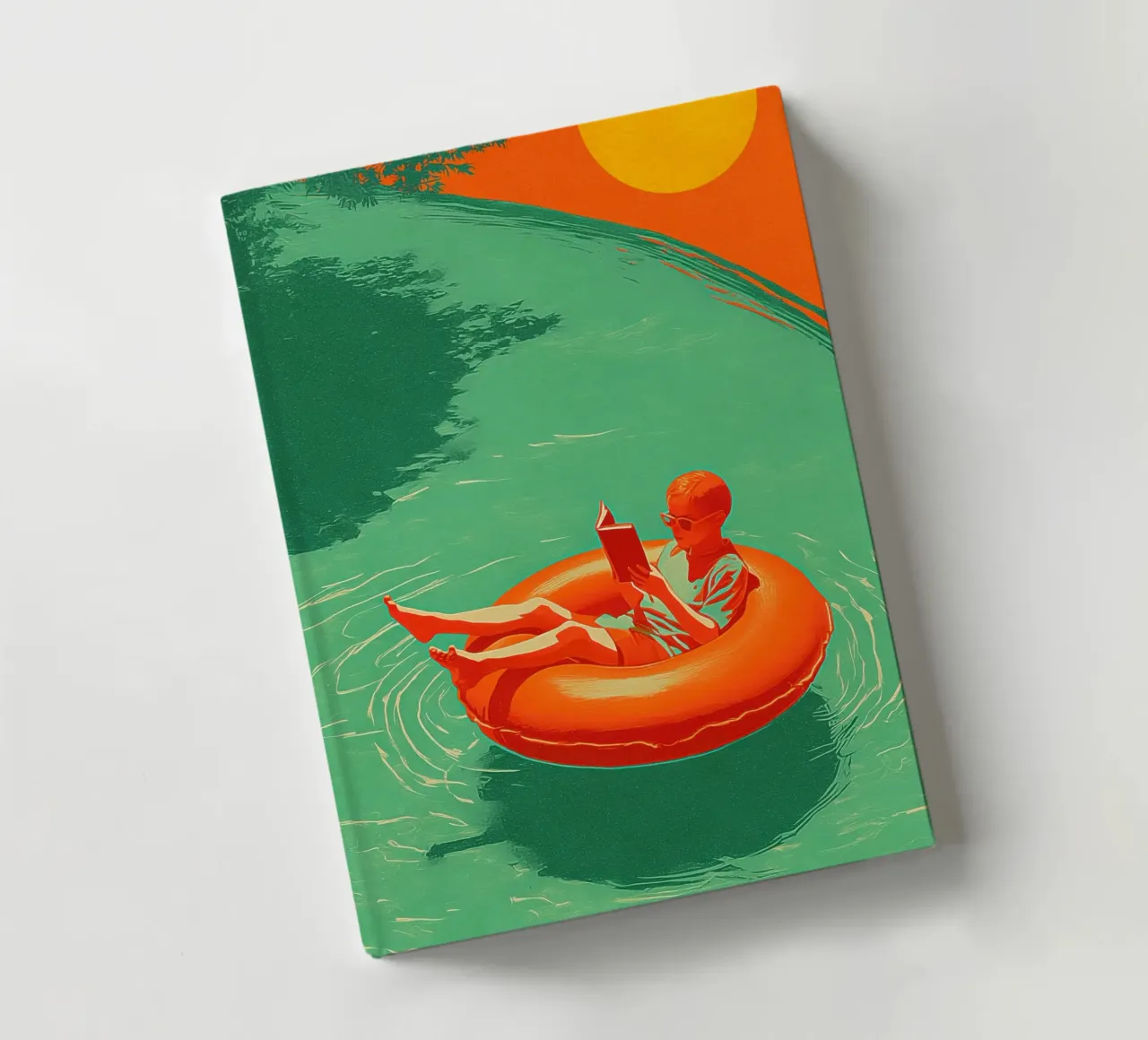 Reading Boy No 03 notebook by lazydaypaper