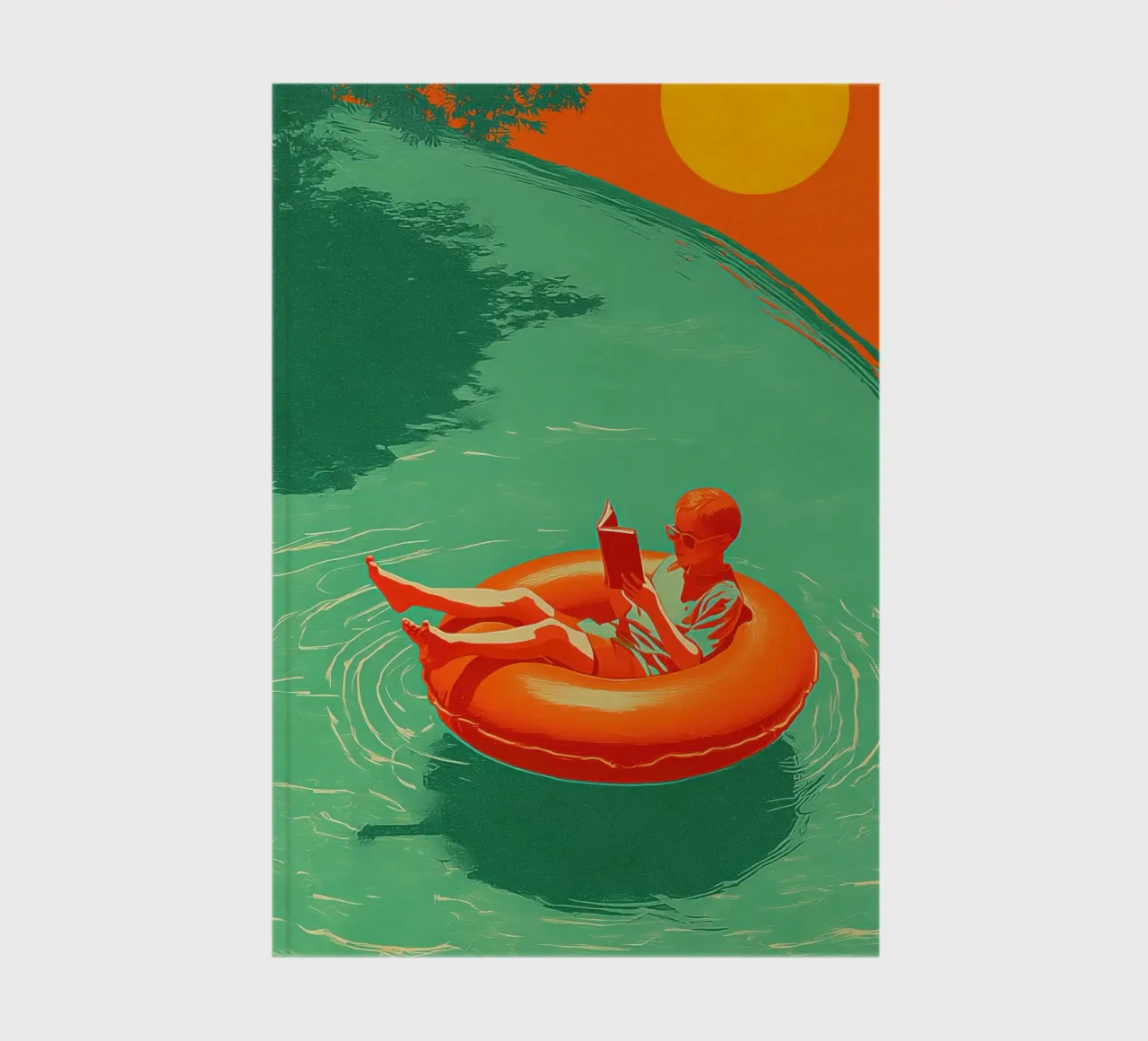 Reading Boy No 03 notebook by lazydaypaper