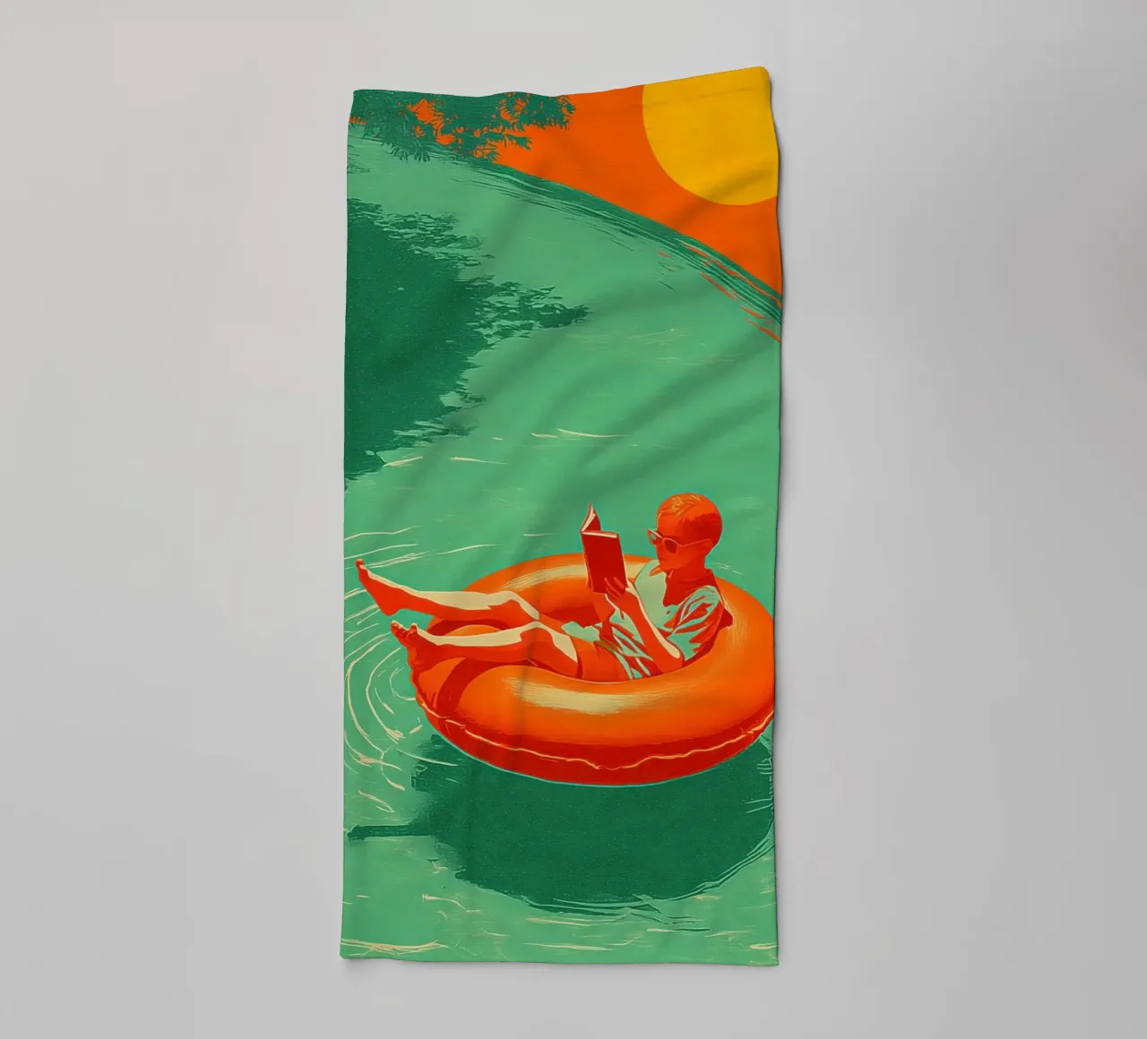 Reading Boy No 03 asciugamano da bagno da lazydaypaper