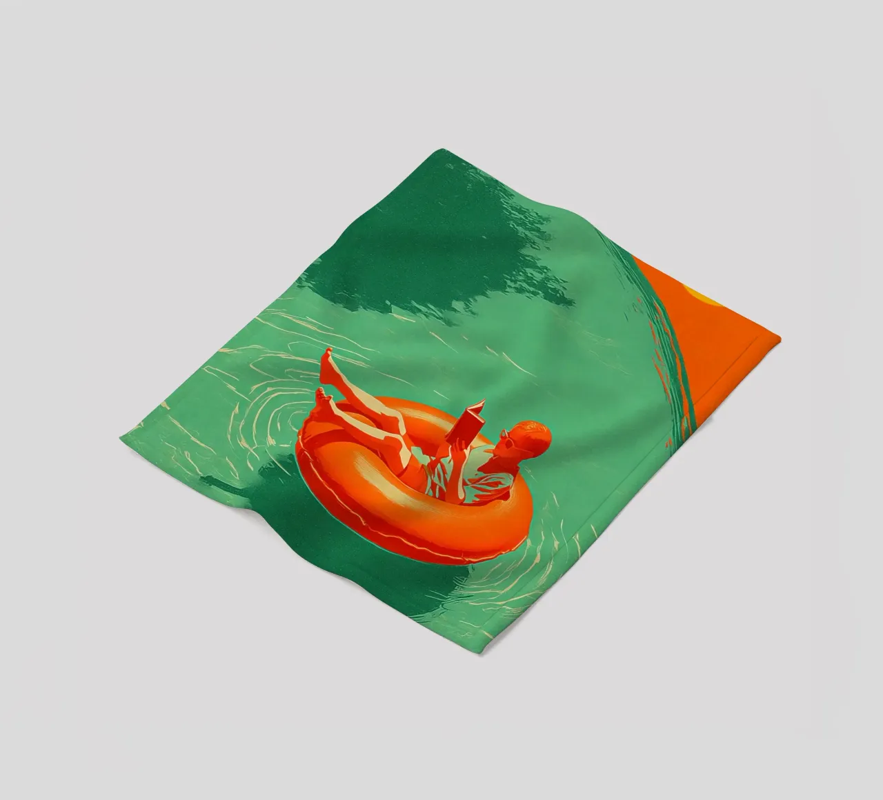 Reading Boy No 03 coperta in pile da lazydaypaper