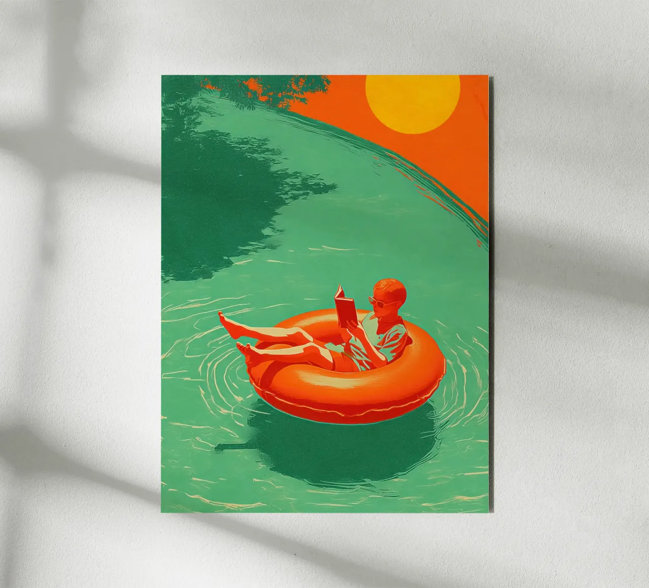 Reading Boy No 03 alluminio dibond da lazydaypaper