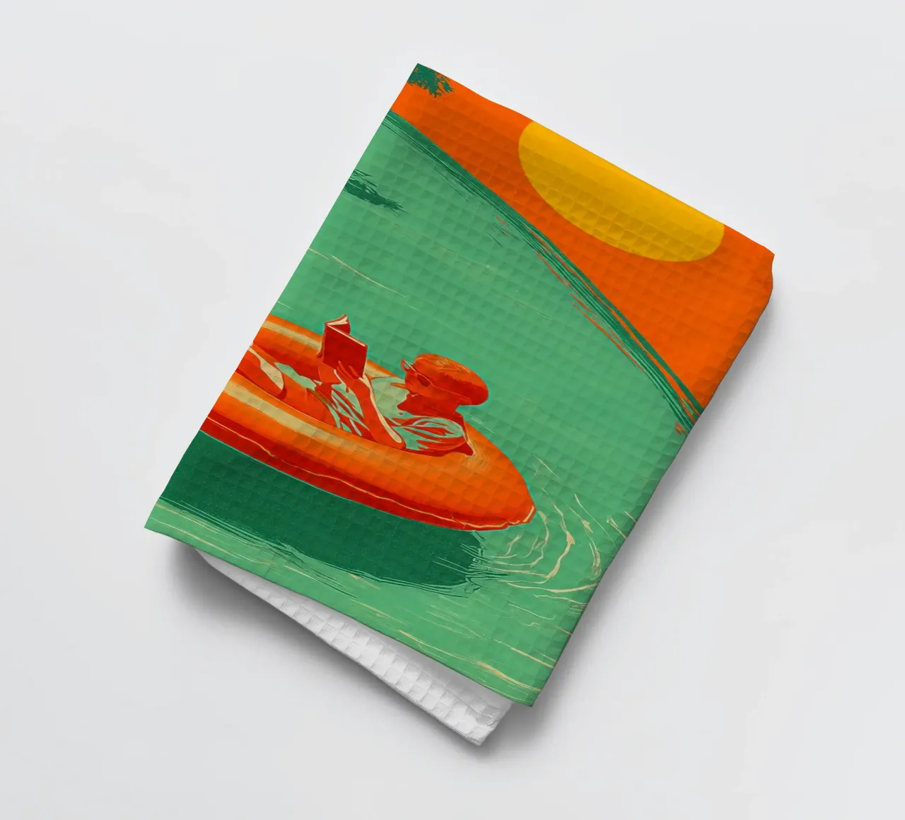 Reading Boy No 03 canovaccio da cucina da lazydaypaper