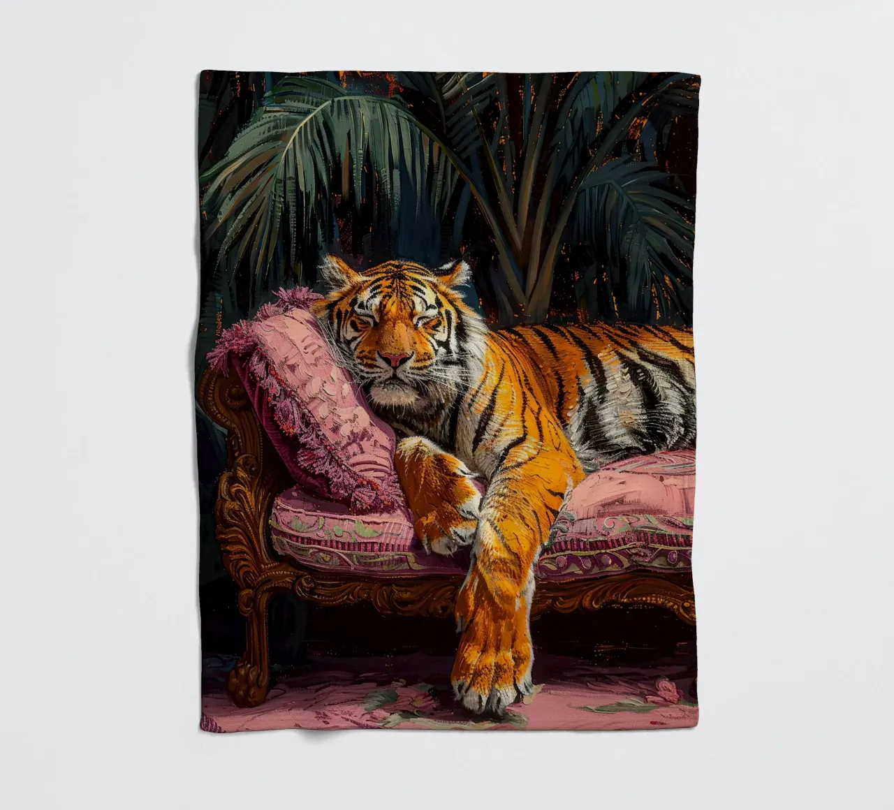 Olio botanico rilassante Tiger Jungle Sleep Sofa coperta in pile da Euphoria Theresa