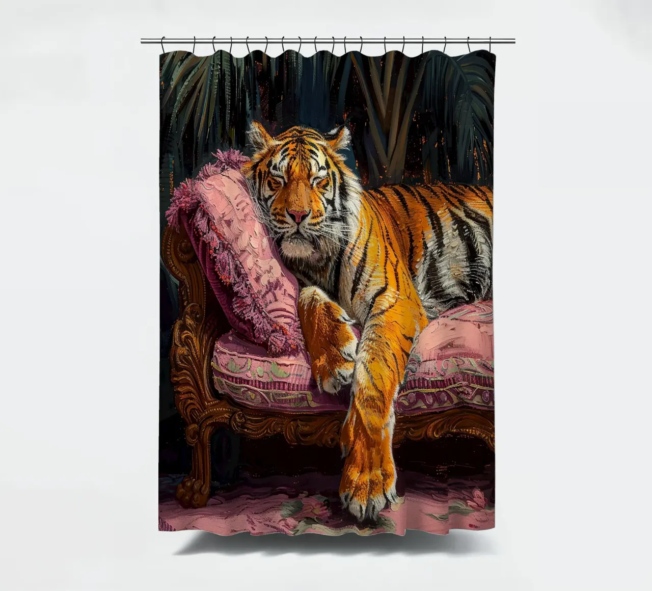 Olio botanico rilassante Tiger Jungle Sleep Sofa tenda da doccia da Euphoria Theresa