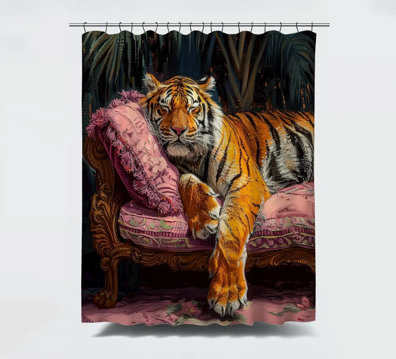 Olio botanico rilassante Tiger Jungle Sleep Sofa tenda da doccia da Euphoria Theresa