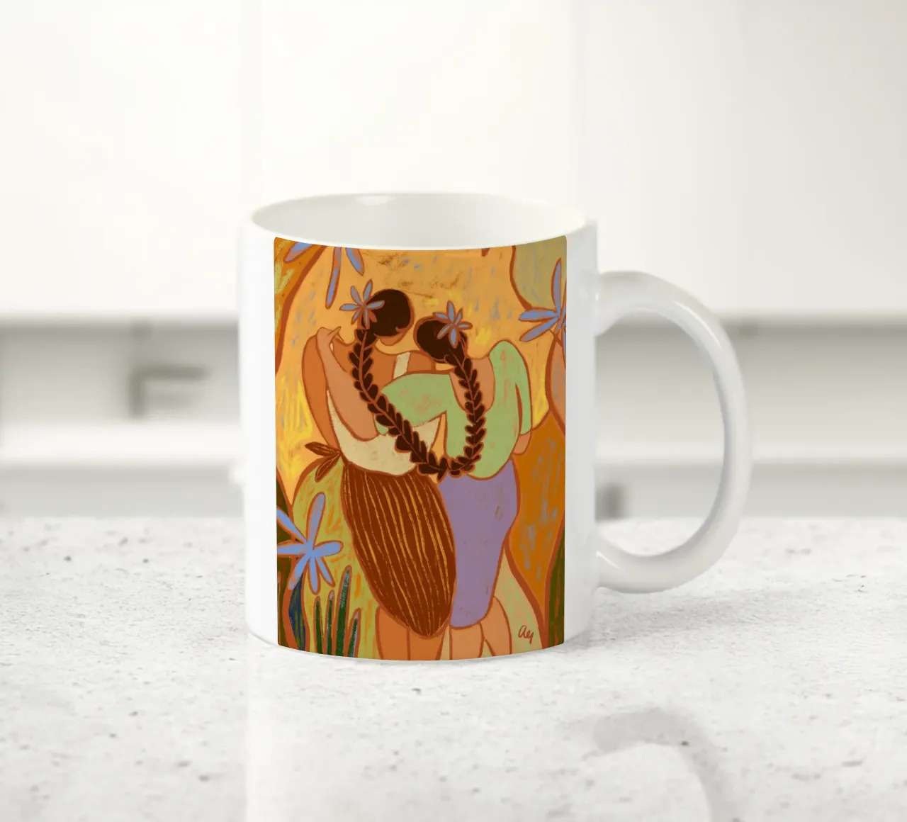 Appoggiarsi alla sua spalla tazza in ceramica da Arty Guava