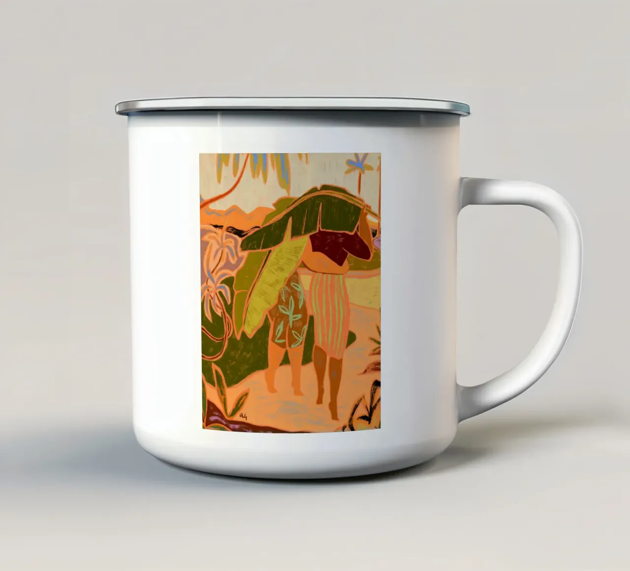 Sotto la sua ombra tazza in smalto da Arty Guava
