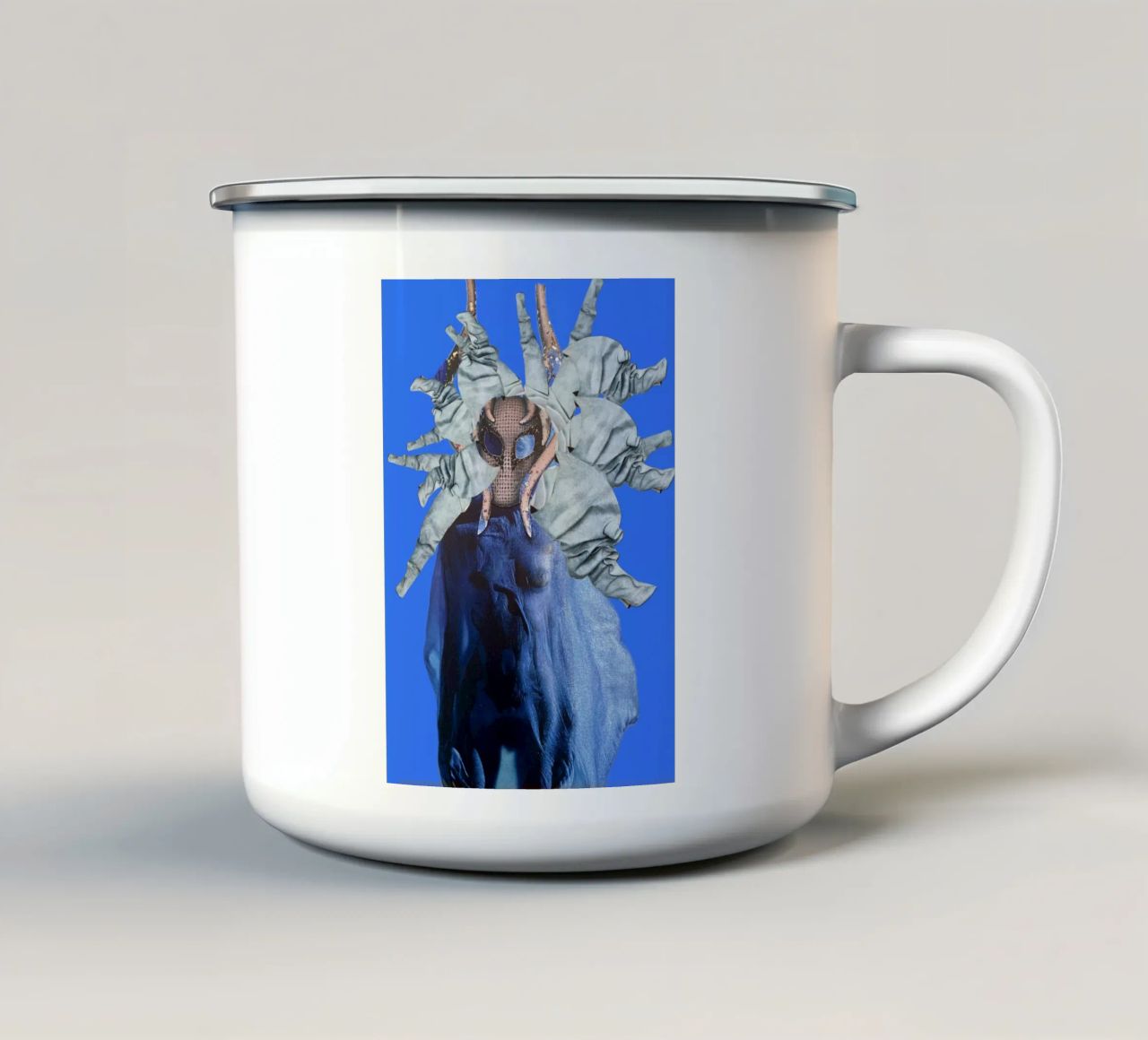 Monstera tazza in smalto da dekonstruktiv