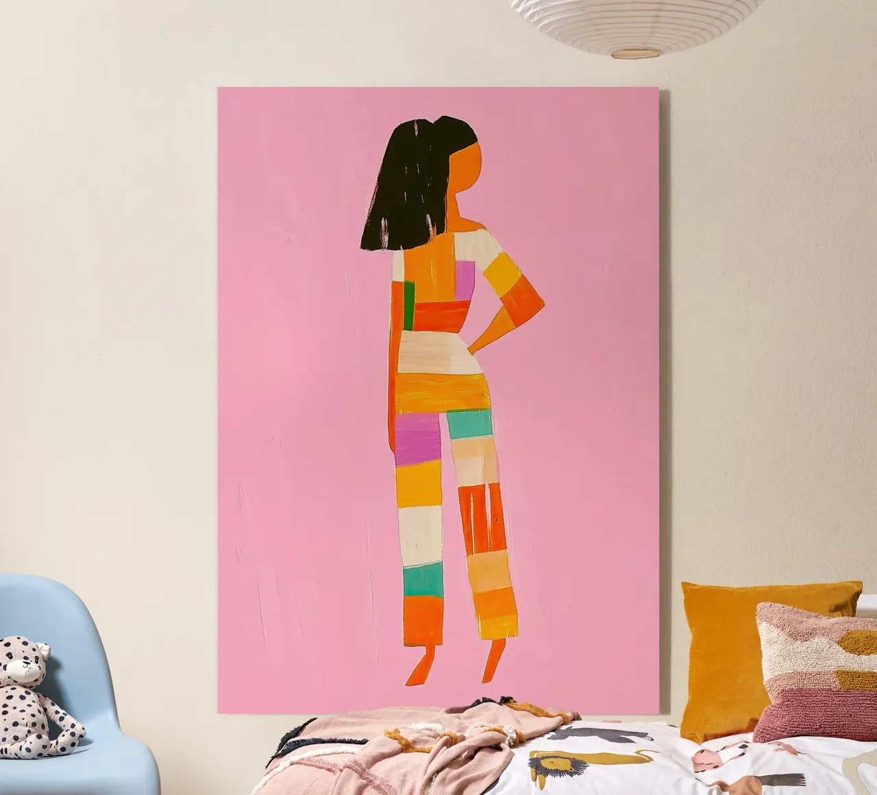 Rosa Farbe Block Jumpsuit | Maximalistische Mode Pop Art | Dop Acryl-Glas von dawnthesea