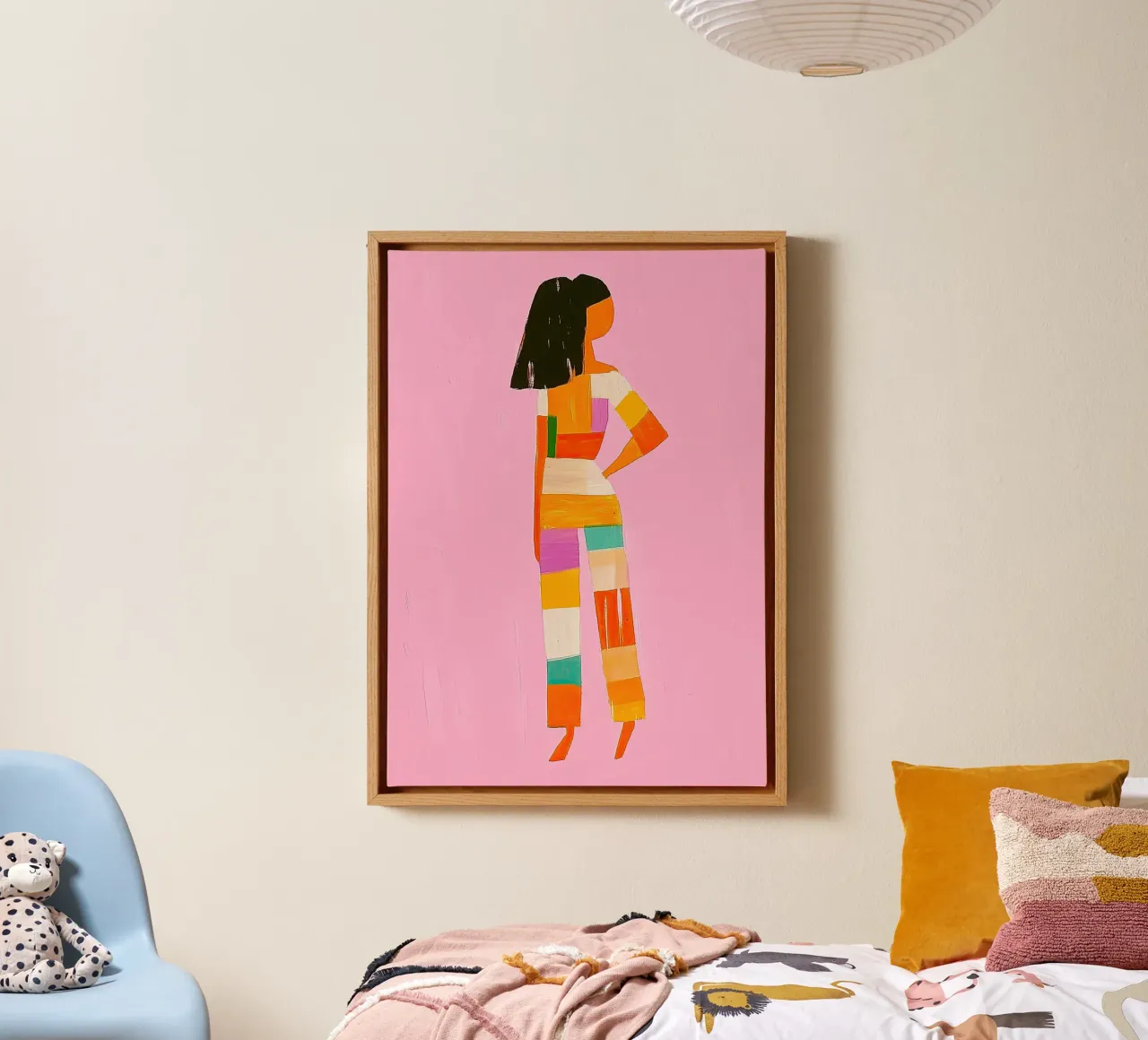 Rosa Farbe Block Jumpsuit | Maximalistische Mode Pop Art | Dop Leinwand von dawnthesea