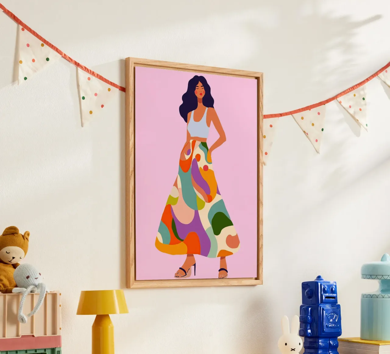 Abstracte Flow Rok Kunst: Bohemian Maximalistische mode print acryl van dawnthesea