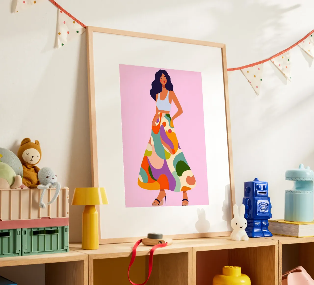 Abstracte Flow Rok Kunst: Bohemian Maximalistische mode print hahnemühle van dawnthesea