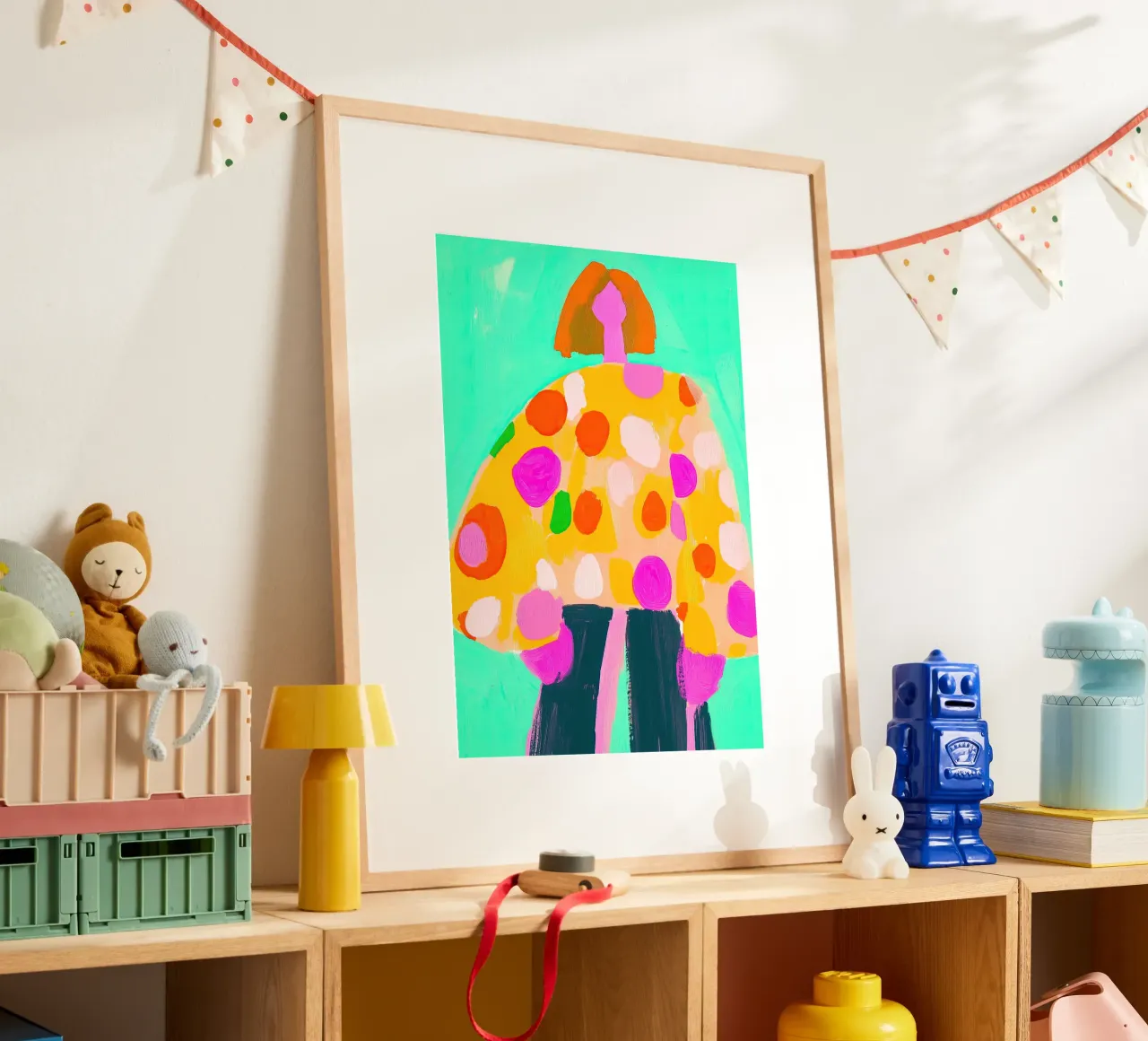 Punto verde e giallo astratto: moda pop art massimalista poster da dawnthesea