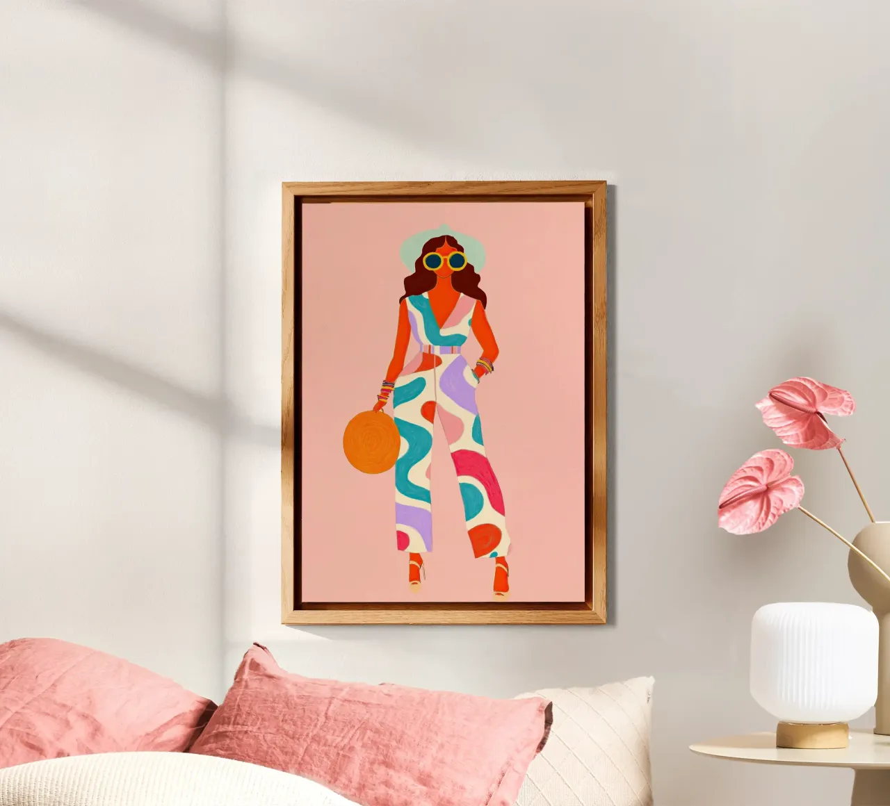 Combinaison psychédélique à vagues : Retro 70s Groovy Maximalist Art alu dibond de dawnthesea