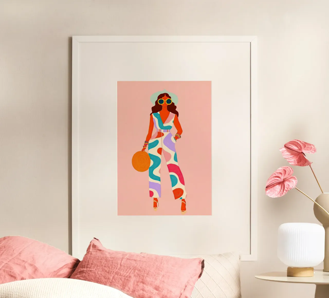 Tuta a onde psichedeliche: Arte massimalista groovy retrò anni '70 carta hahnemühle da dawnthesea