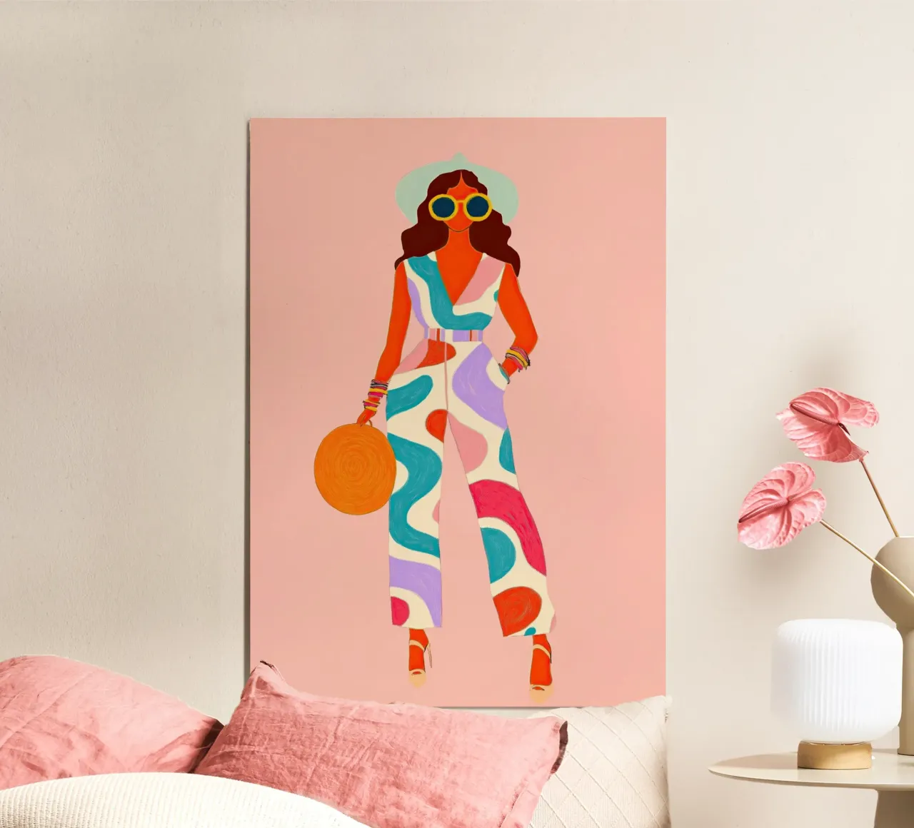 Tuta a onde psichedeliche: Arte massimalista groovy retrò anni '70 carta hahnemühle da dawnthesea