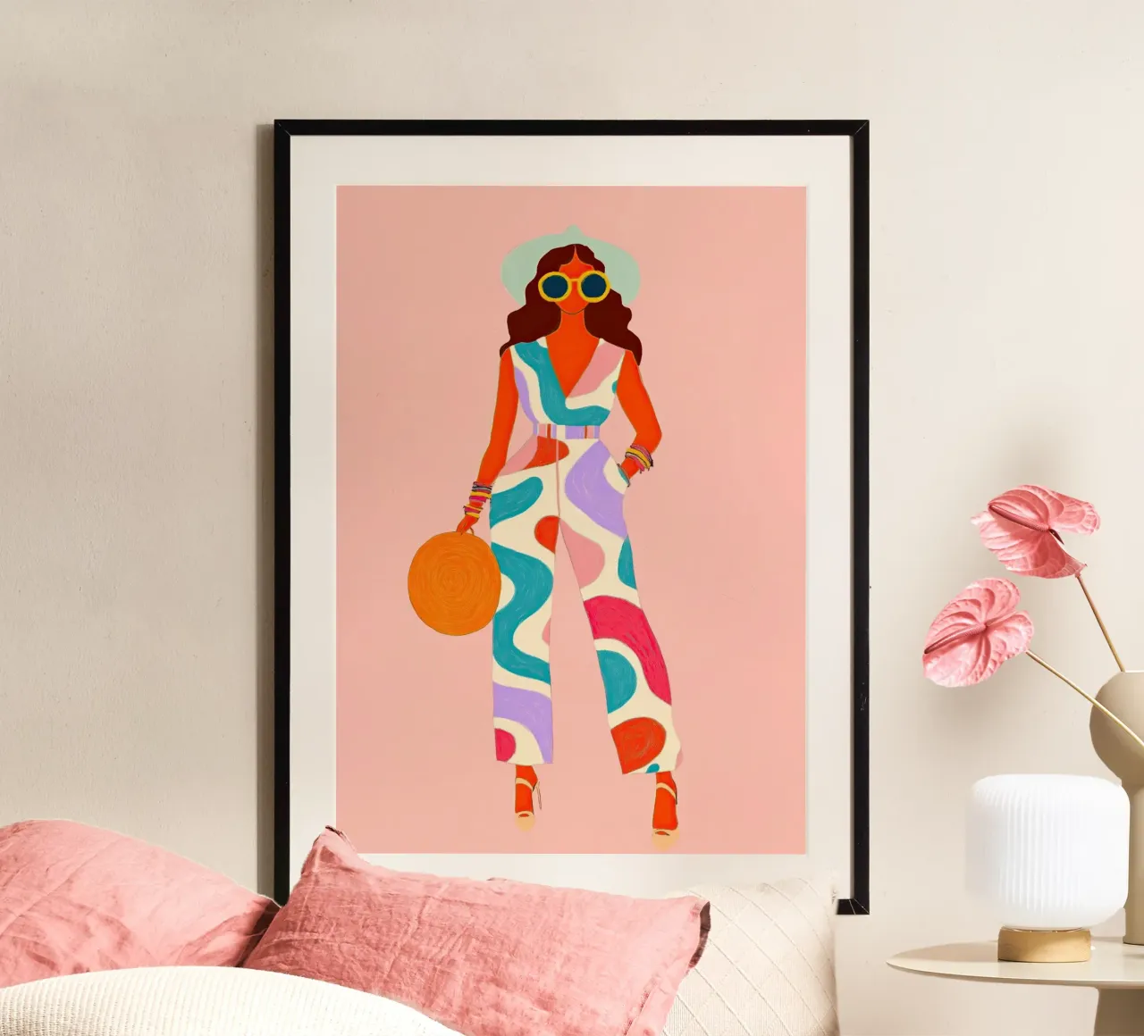 Tuta a onde psichedeliche: Arte massimalista groovy retrò anni '70 carta hahnemühle da dawnthesea