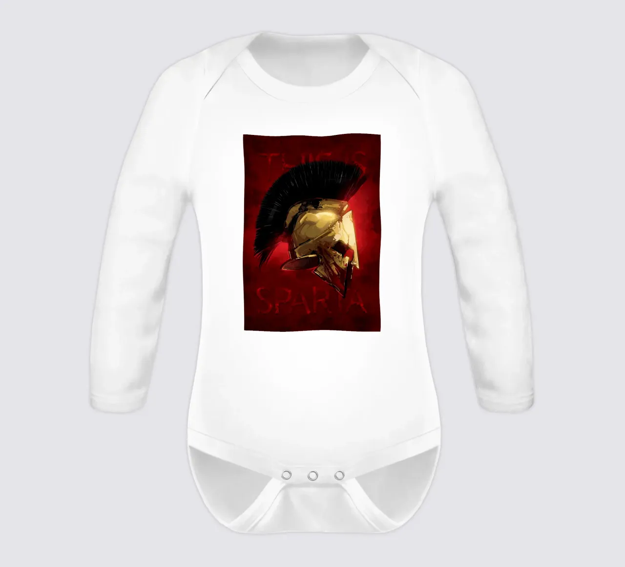 This Is Sparta long-sleeve baby romper by nabakumov