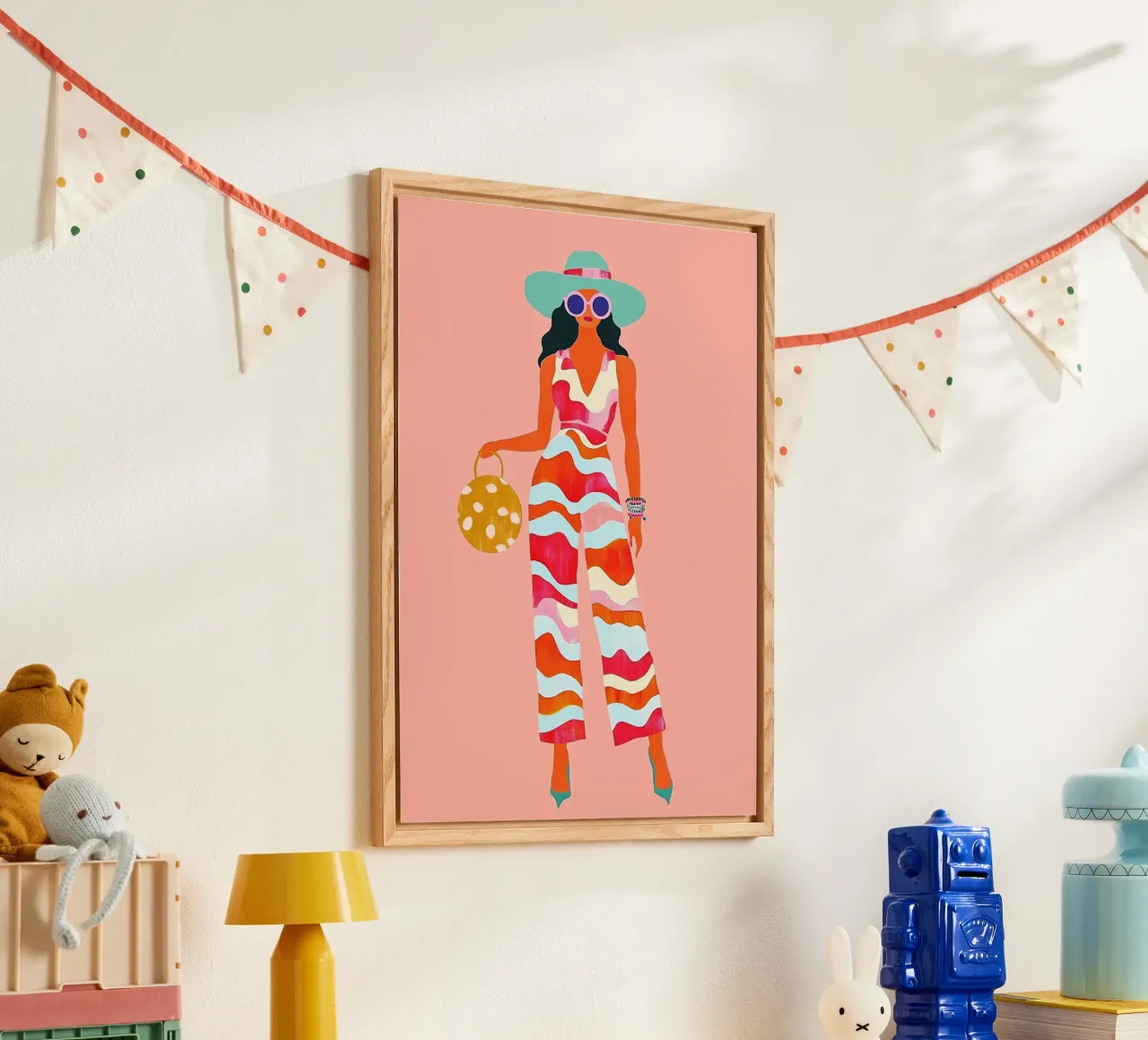Mono Psicodélico Wave: Retro 70s Groovy Maximalist Art metacrilato de dawnthesea