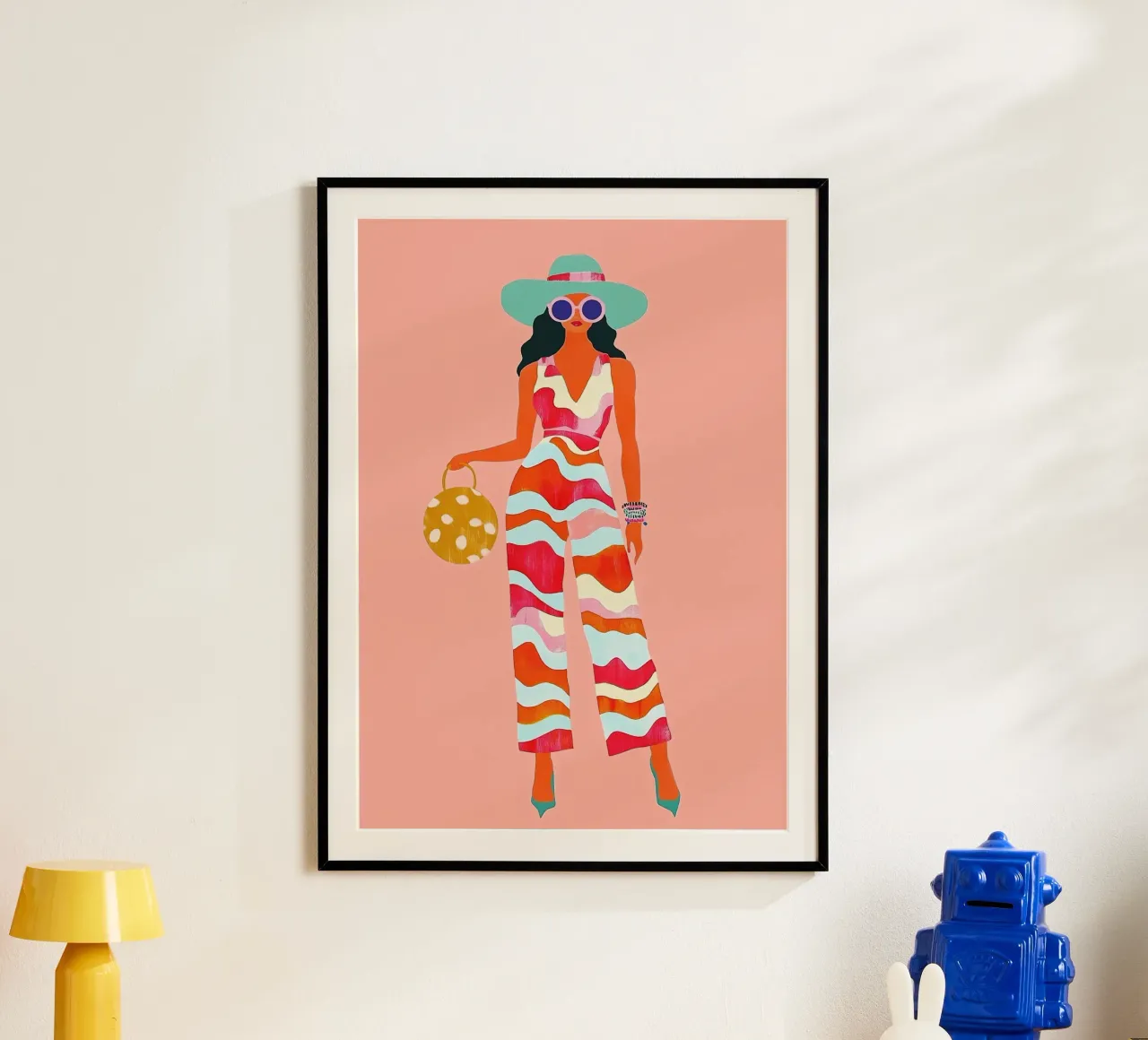 Psychedelischer Wave-Overall: Retro 70s Groovy Maximalist Art Hahnemühle von dawnthesea