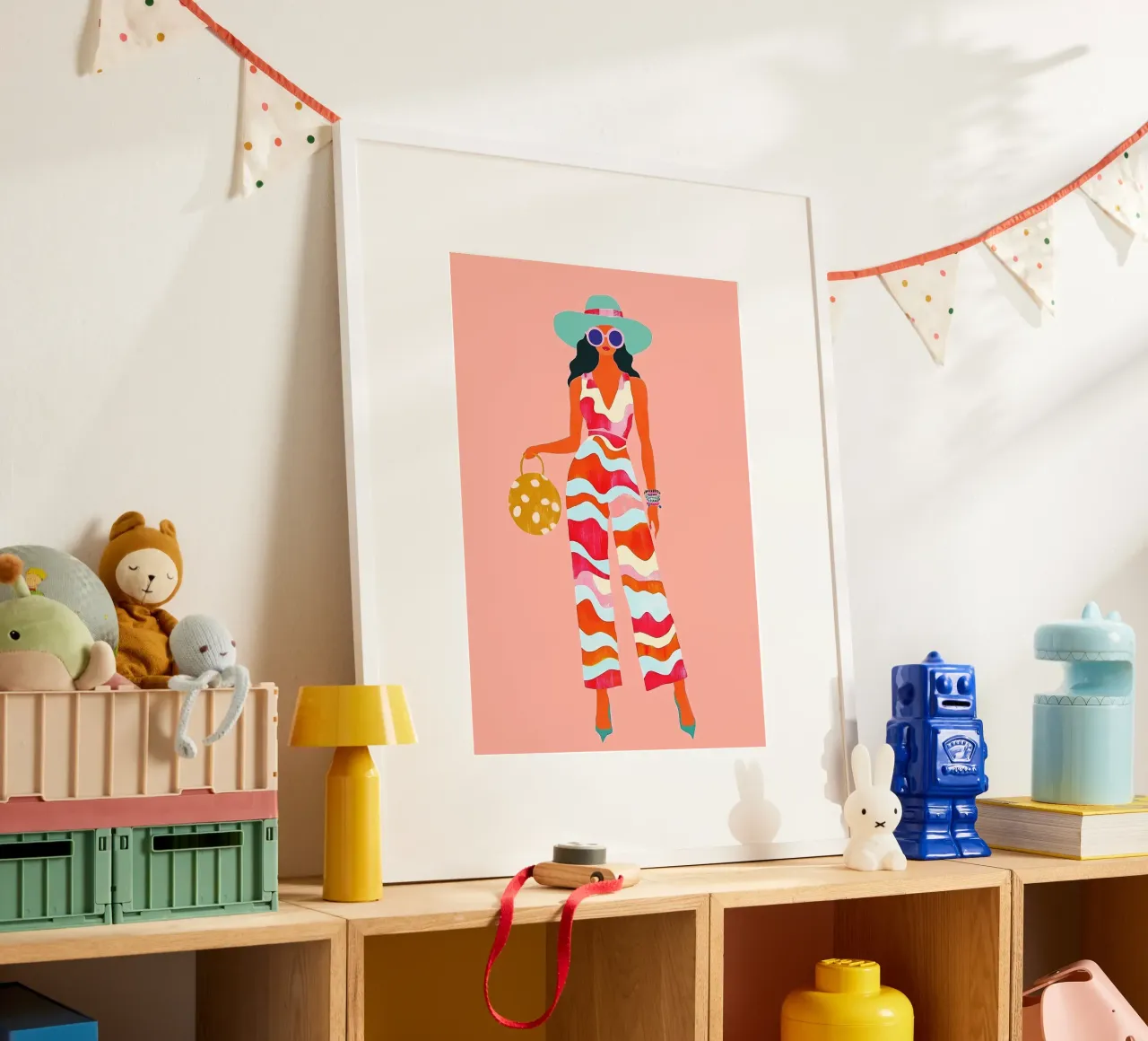 Psychedelischer Wave-Overall: Retro 70s Groovy Maximalist Art Hahnemühle von dawnthesea