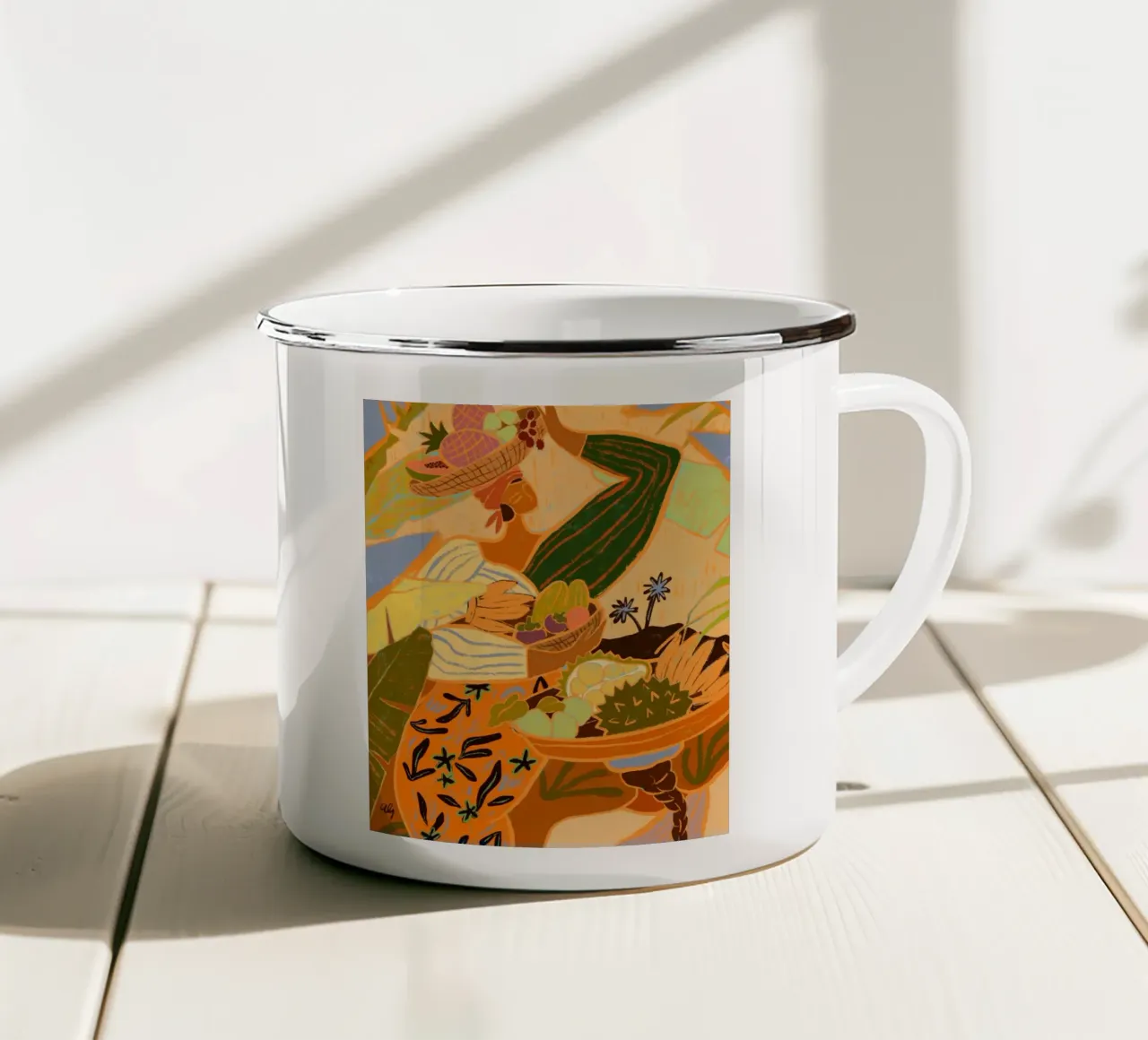 Stagione dell'abbondanza tazza in smalto da Arty Guava