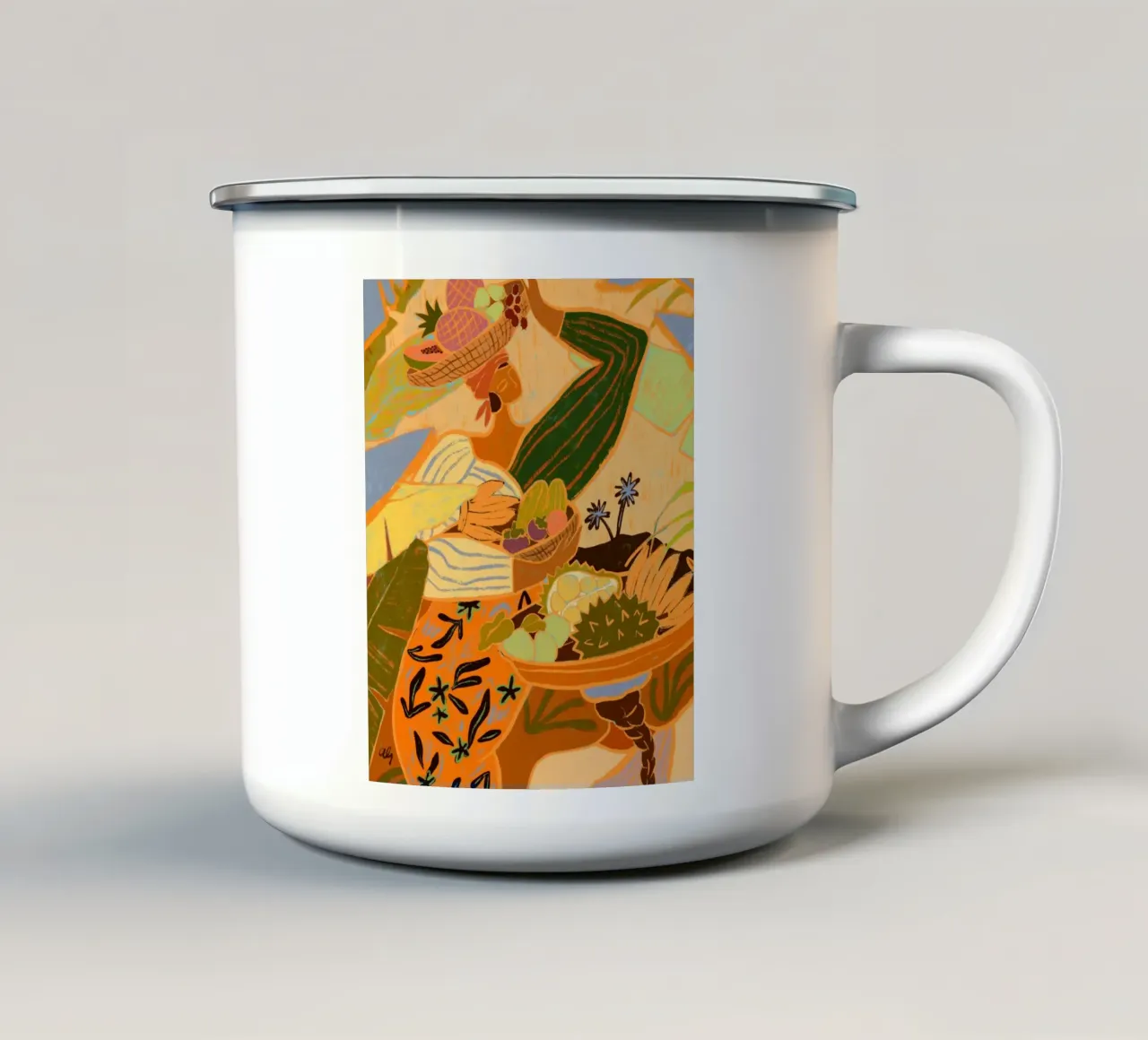 Stagione dell'abbondanza tazza in smalto da Arty Guava
