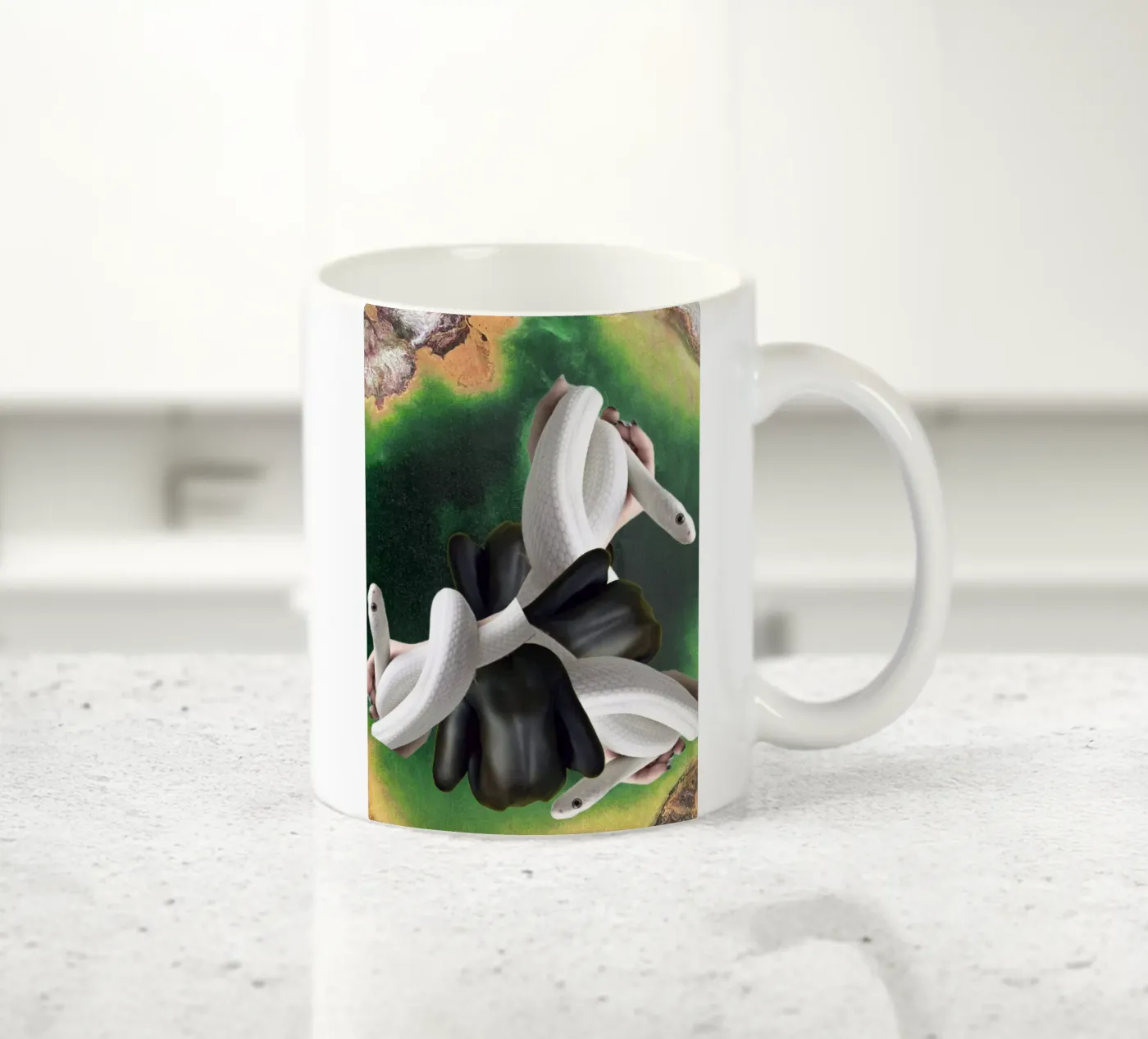 Snake ceramic mug by dekonstruktiv