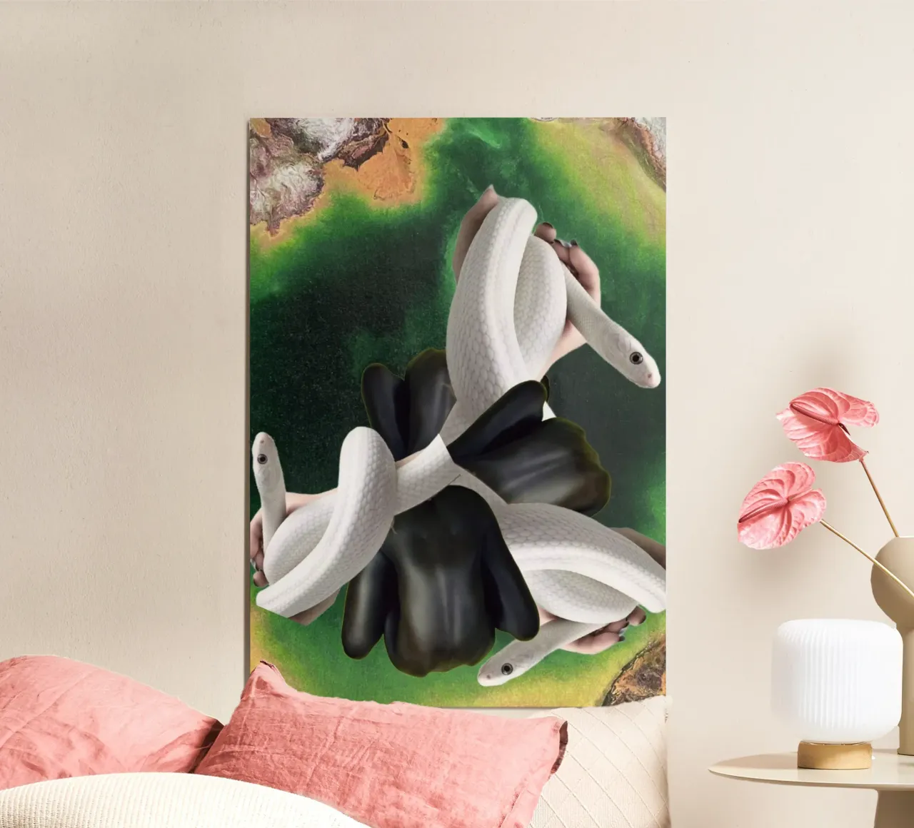 Serpente poster con telaio in plastica da dekonstruktiv