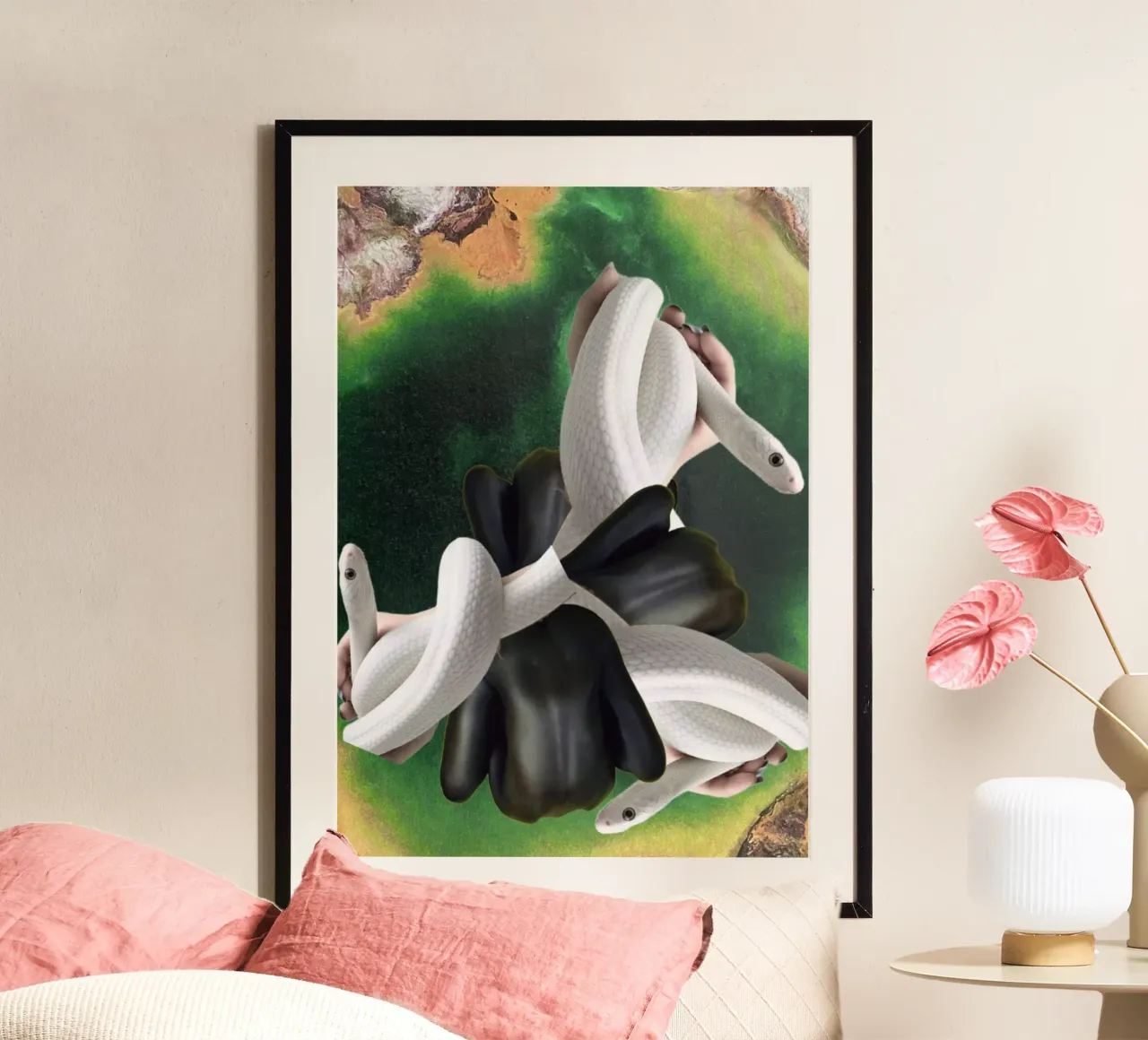 Serpente poster con telaio in plastica da dekonstruktiv