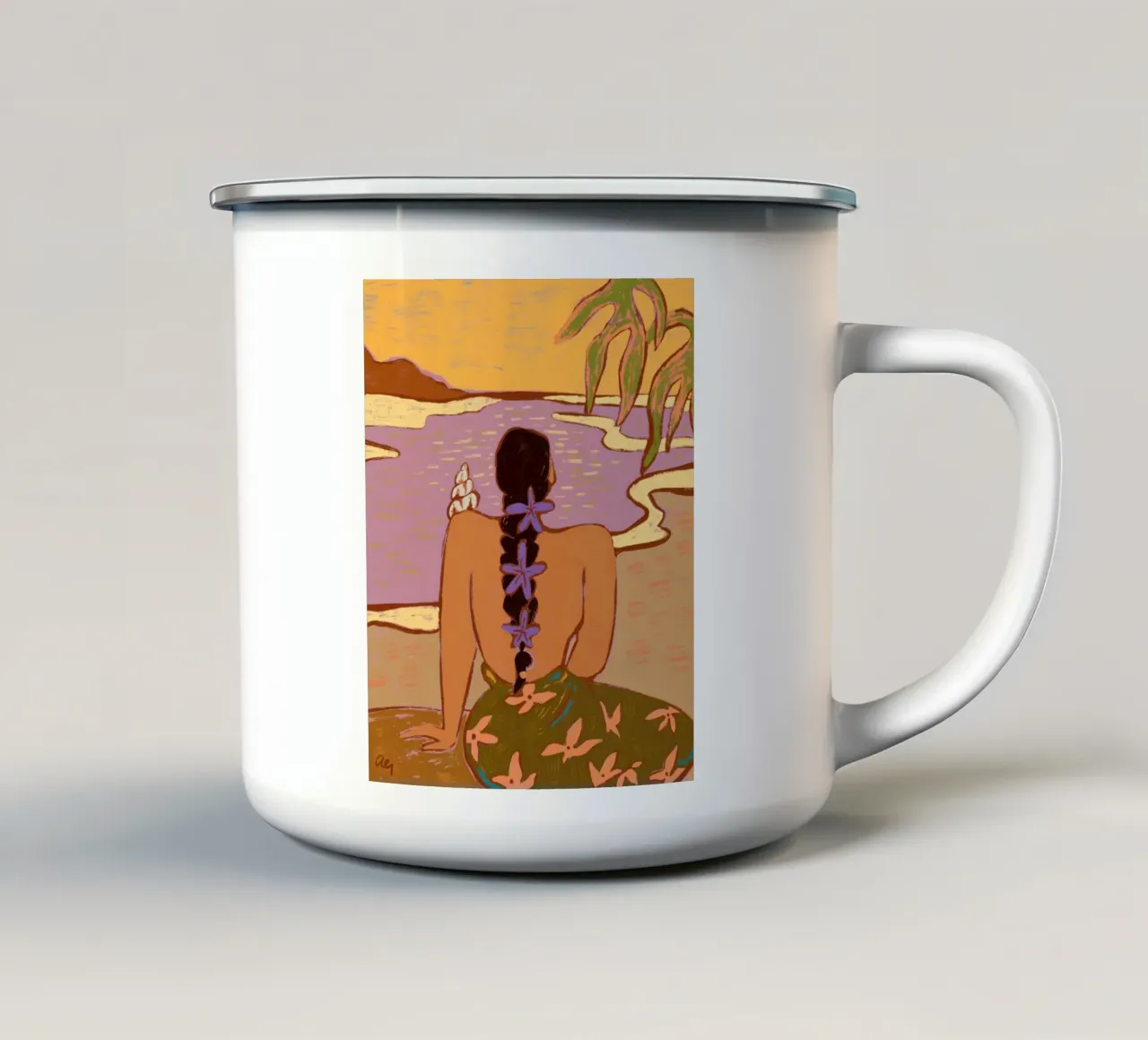 Il mare chiama tazza in smalto da Arty Guava