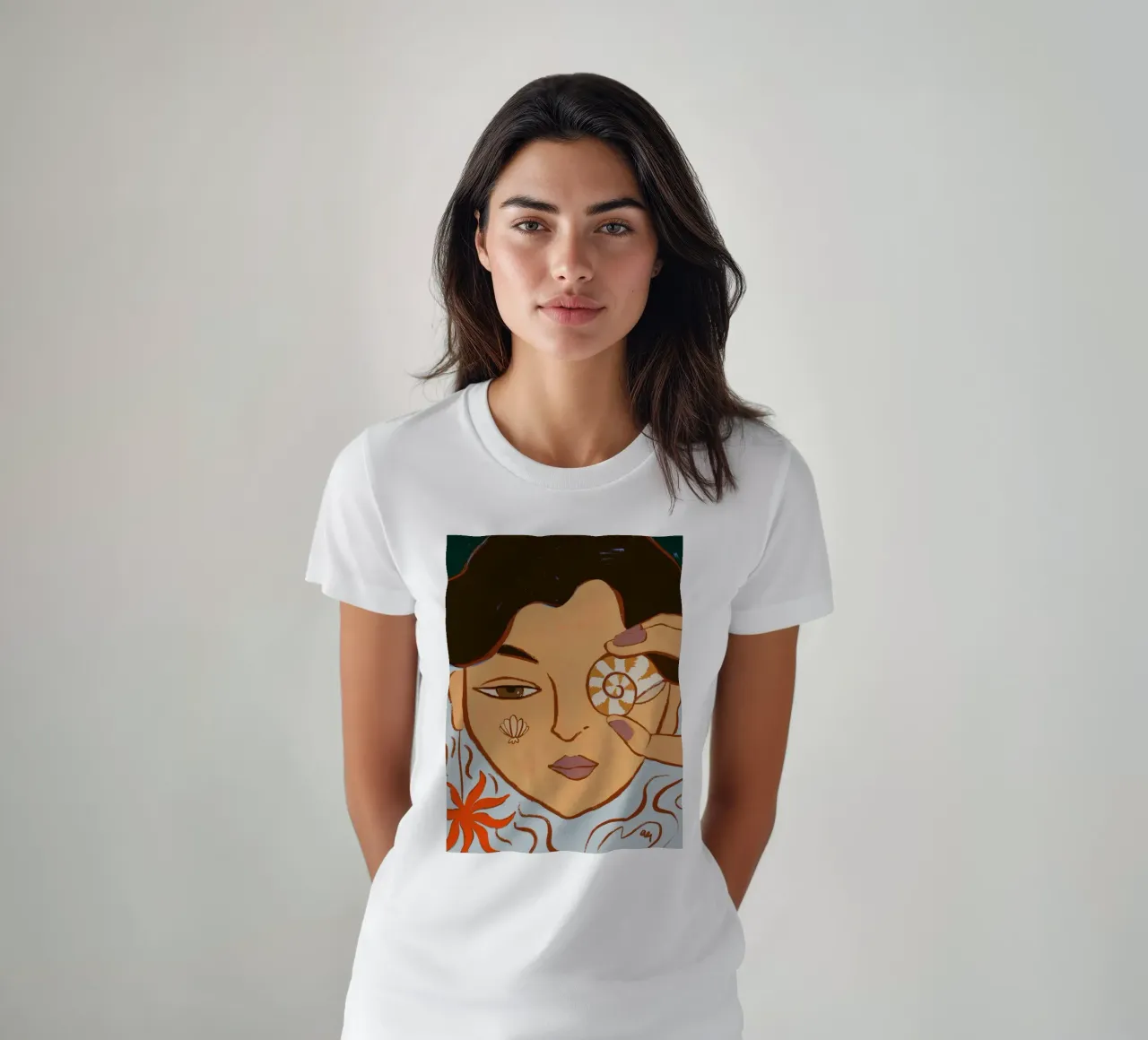 Visione della conchiglia t-shirt da Arty Guava