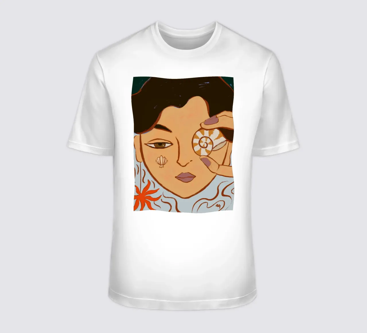 Visione della conchiglia t-shirt da Arty Guava