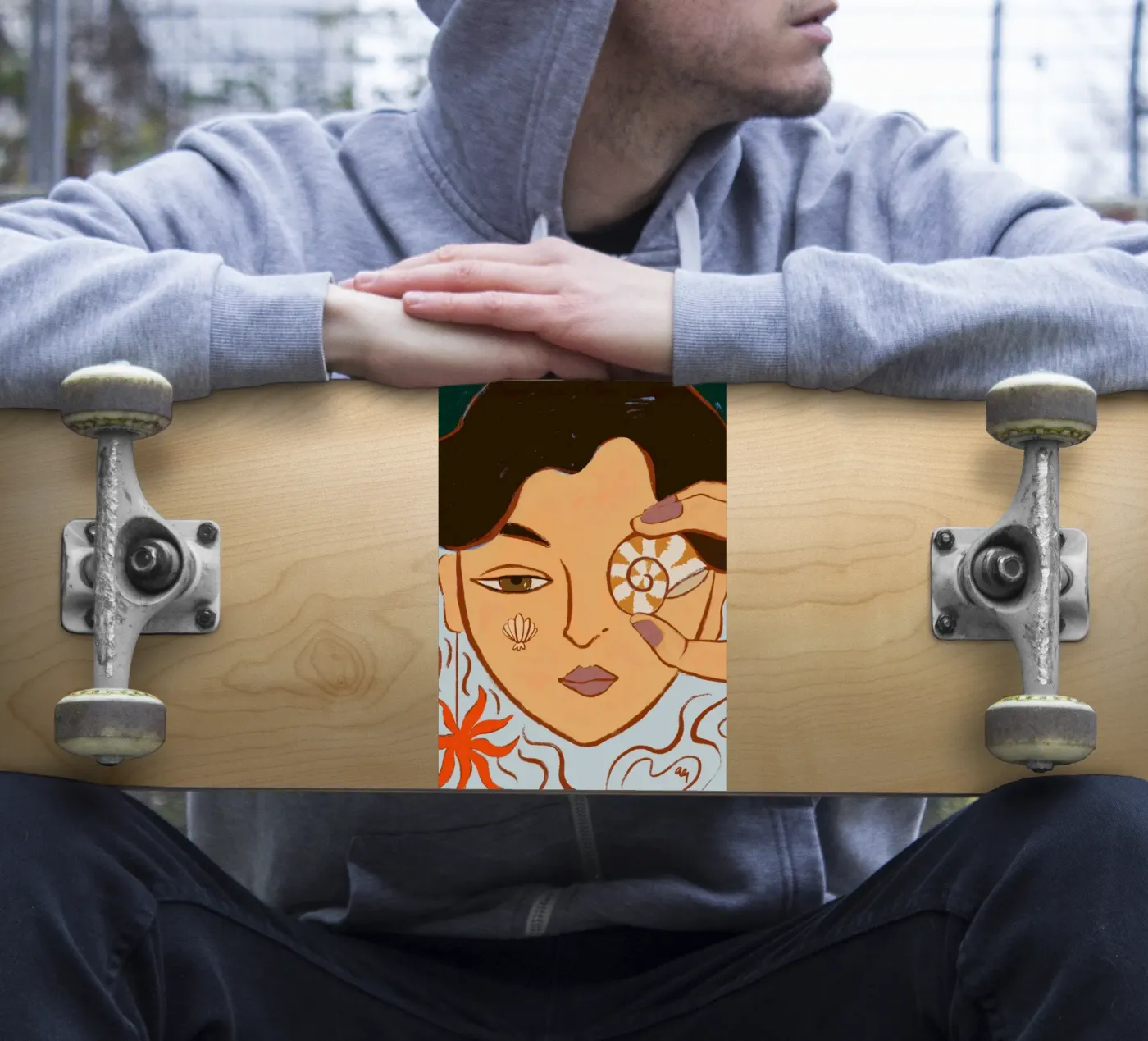 Shell Visie sticker van Arty Guava