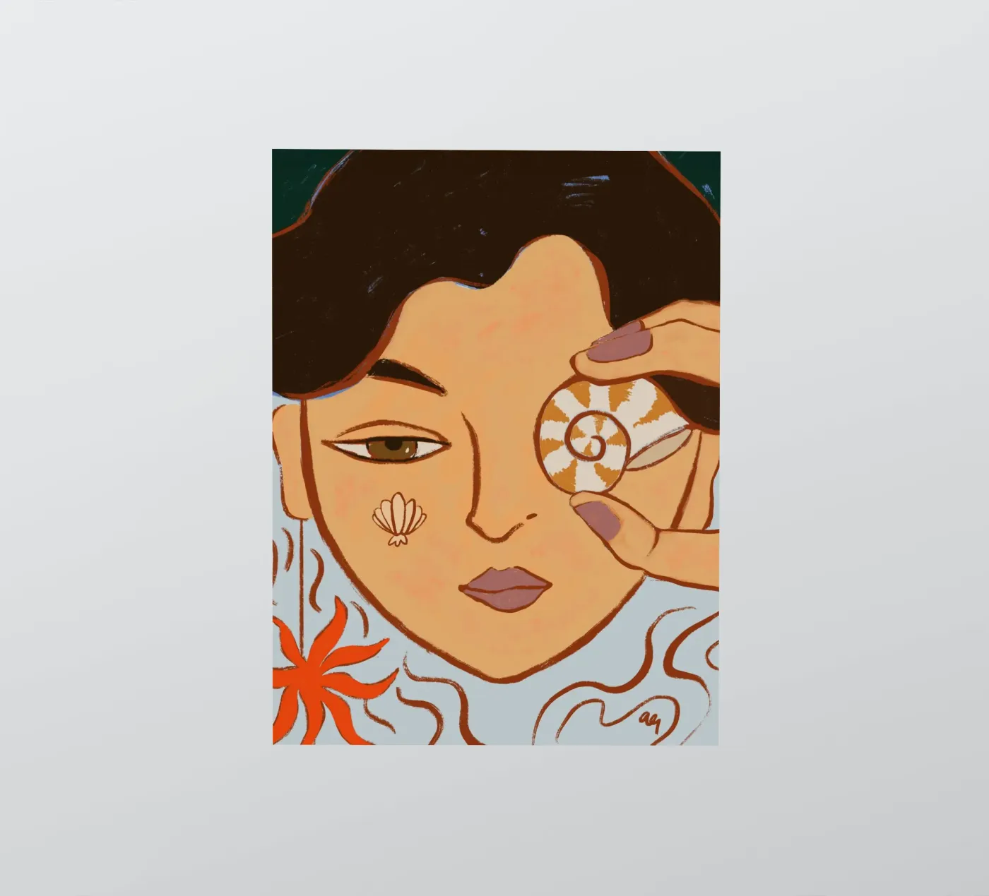 Shell Visie sticker van Arty Guava