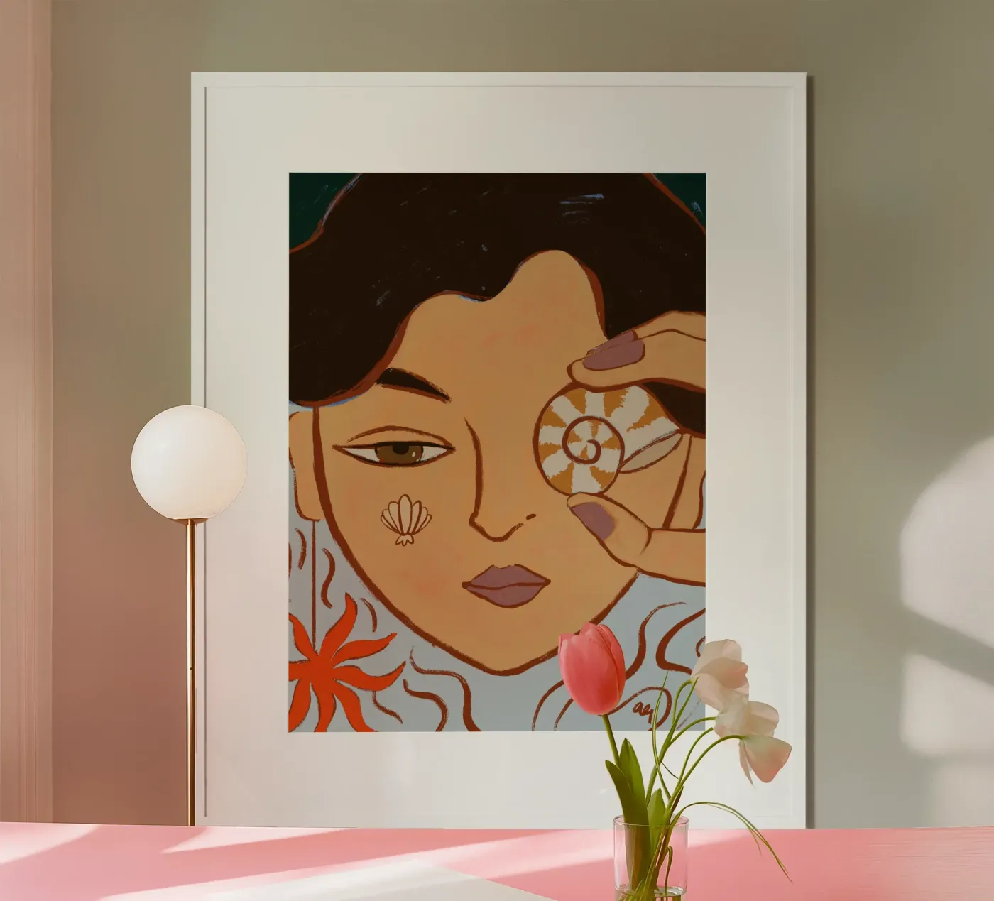 Visione della conchiglia poster da Arty Guava