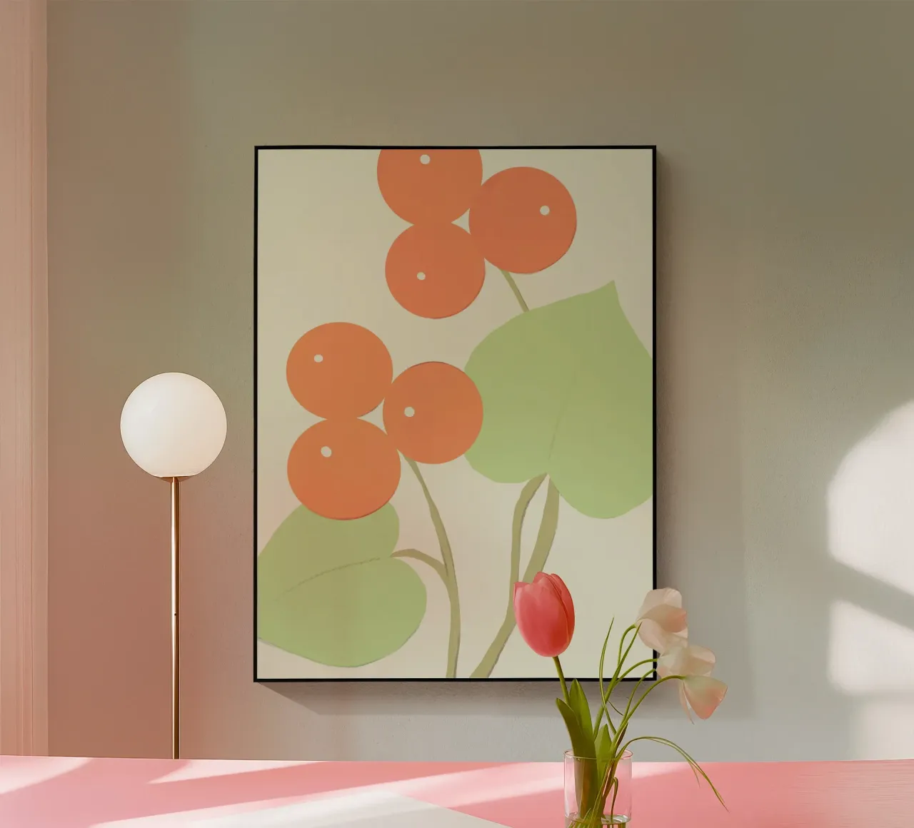 Semplice natura morta con bacche d'arancia plexiglass da Life of Pie