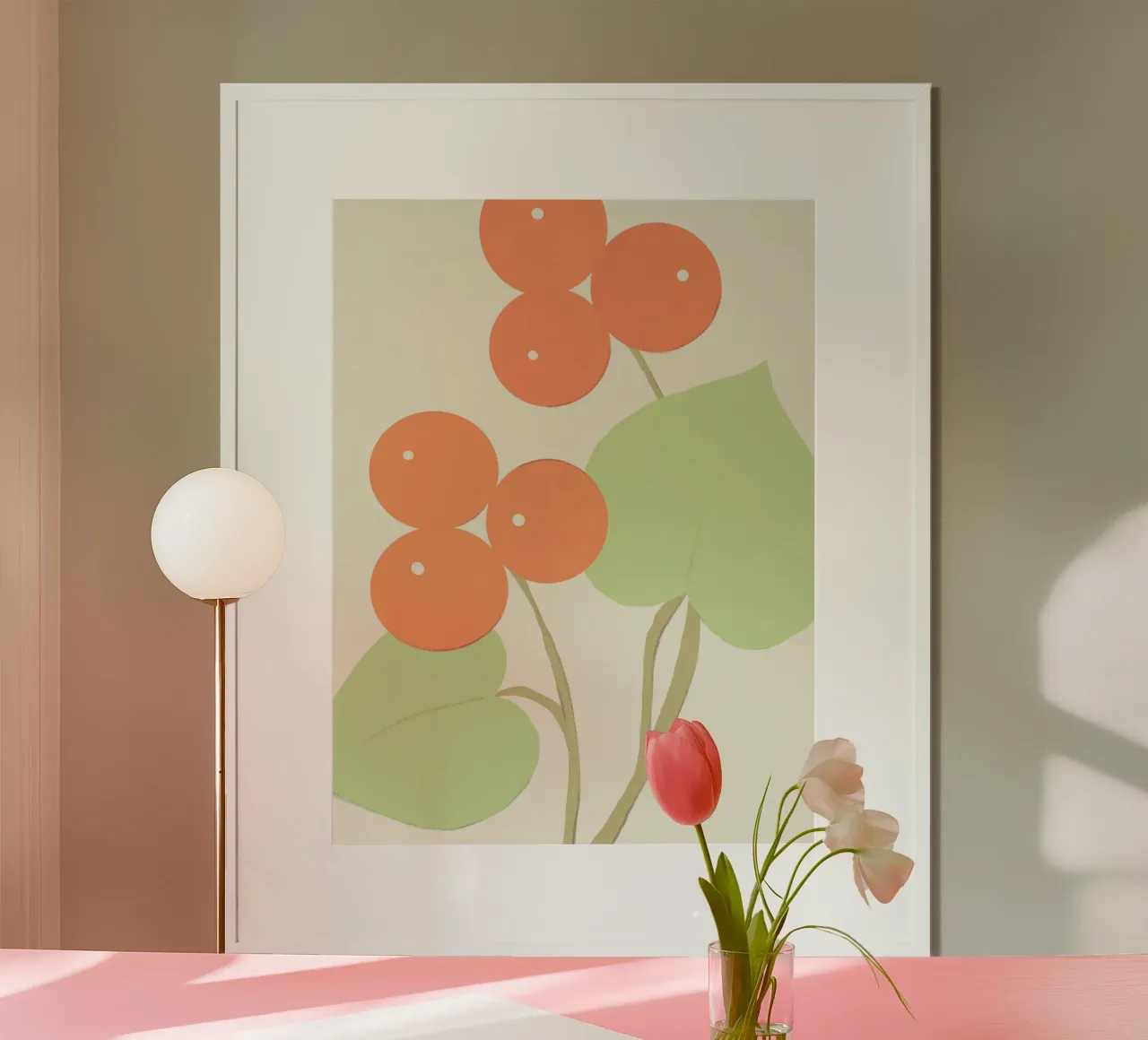 Semplice natura morta con bacche d'arancia poster da Life of Pie