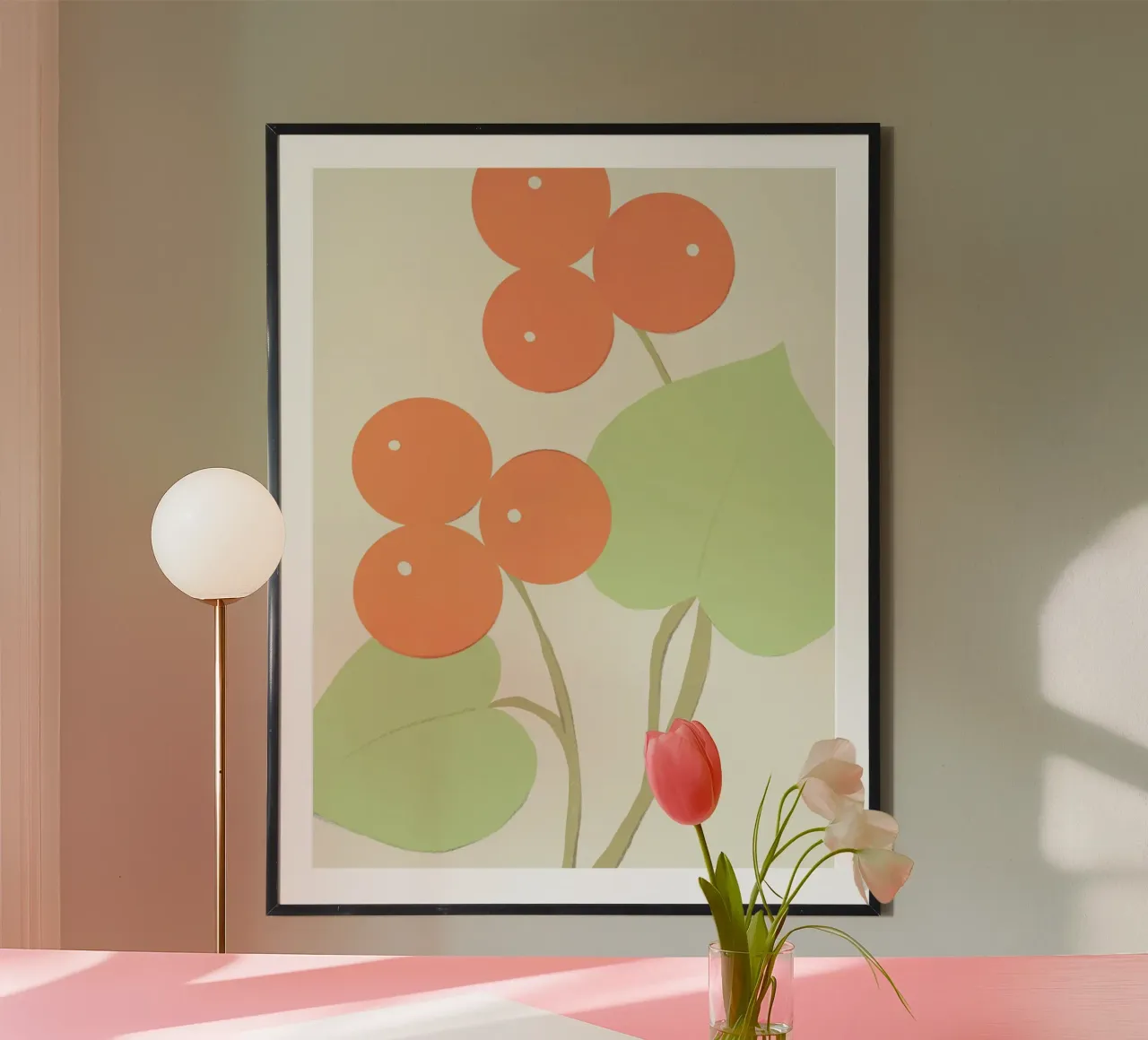 Semplice natura morta con bacche d'arancia poster da Life of Pie
